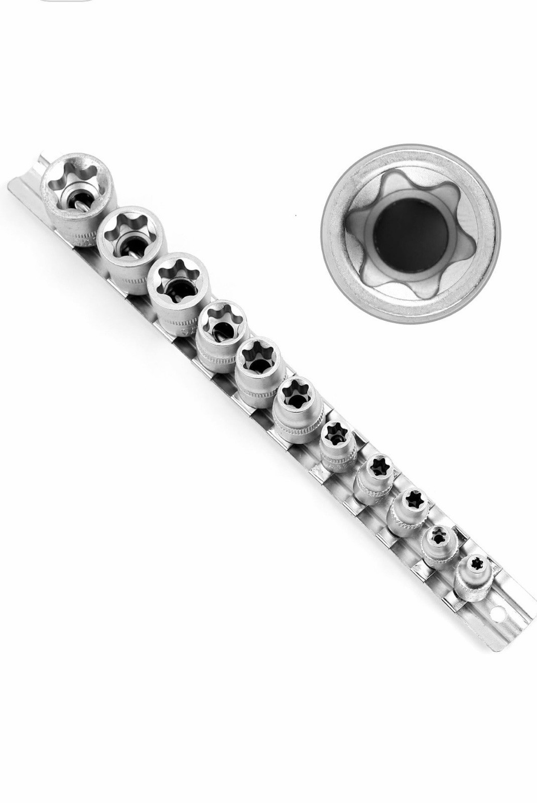 11Pc Female E Torx External Star Socket Set E4 – E20