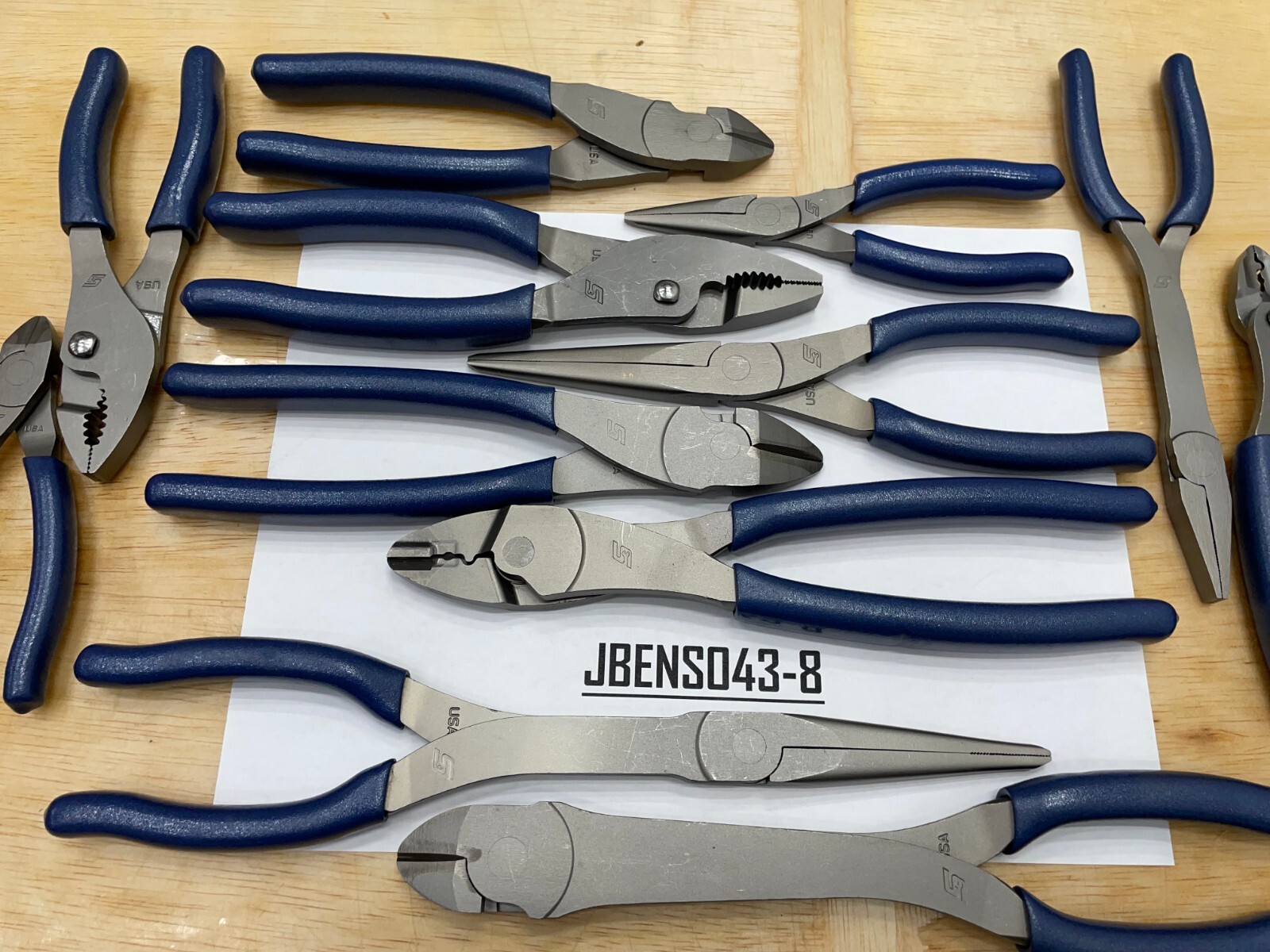 Snap-On Tools USA NEW 12 Piece POWER BLUE Soft Grip Assorted Plier Lot Set