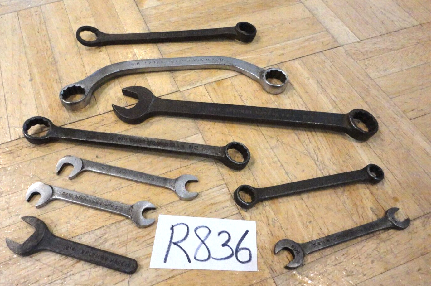 PLOMB TOOLS 9 PIECE ASSORTED SAE. WRENCHES, OBSTRUCTION, BOX & OPEN END, COMBO