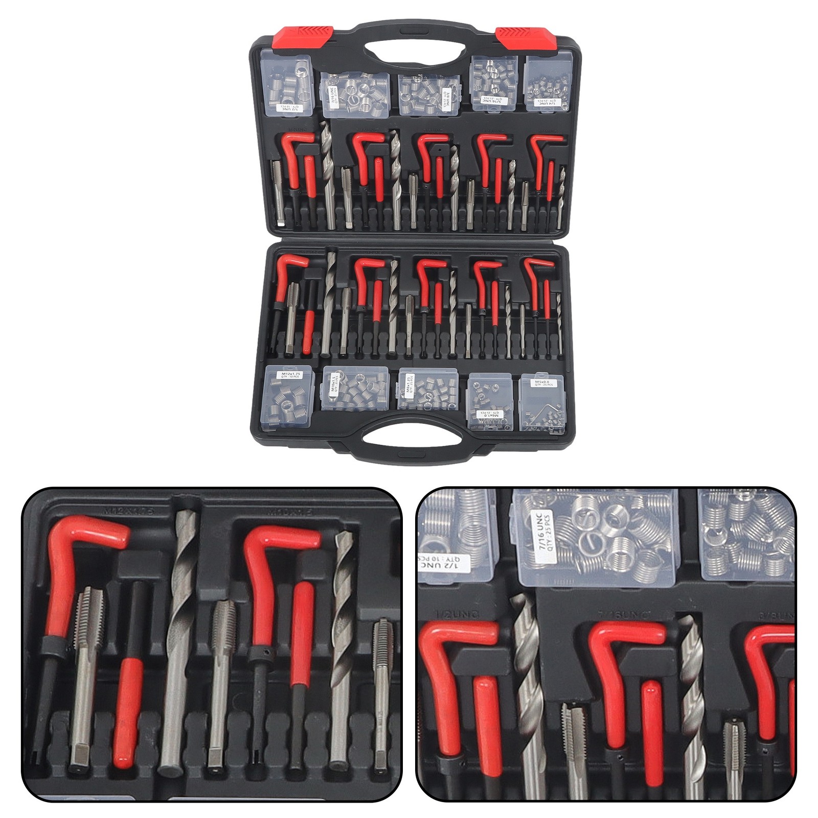 Helicoil Thread Repair Kit Thread Chaser Kits HSS Drill Helicoil Kit 261 PCS