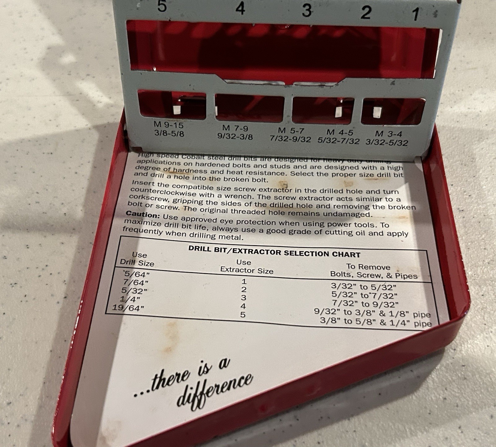 Snap-on EXD10 Drill Extractor Set ( STEEL CASE ONLY)