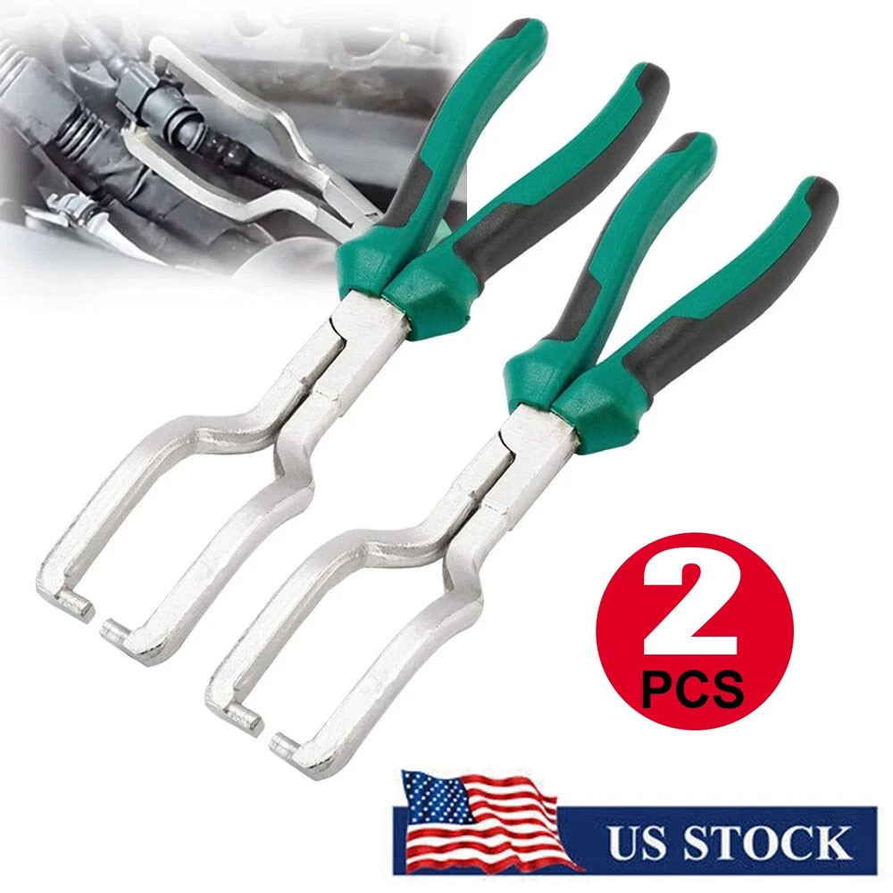 2x Fuel Line Petrol Release Disconnect Removal Clip Pipe Hose Pliers Tool Steel