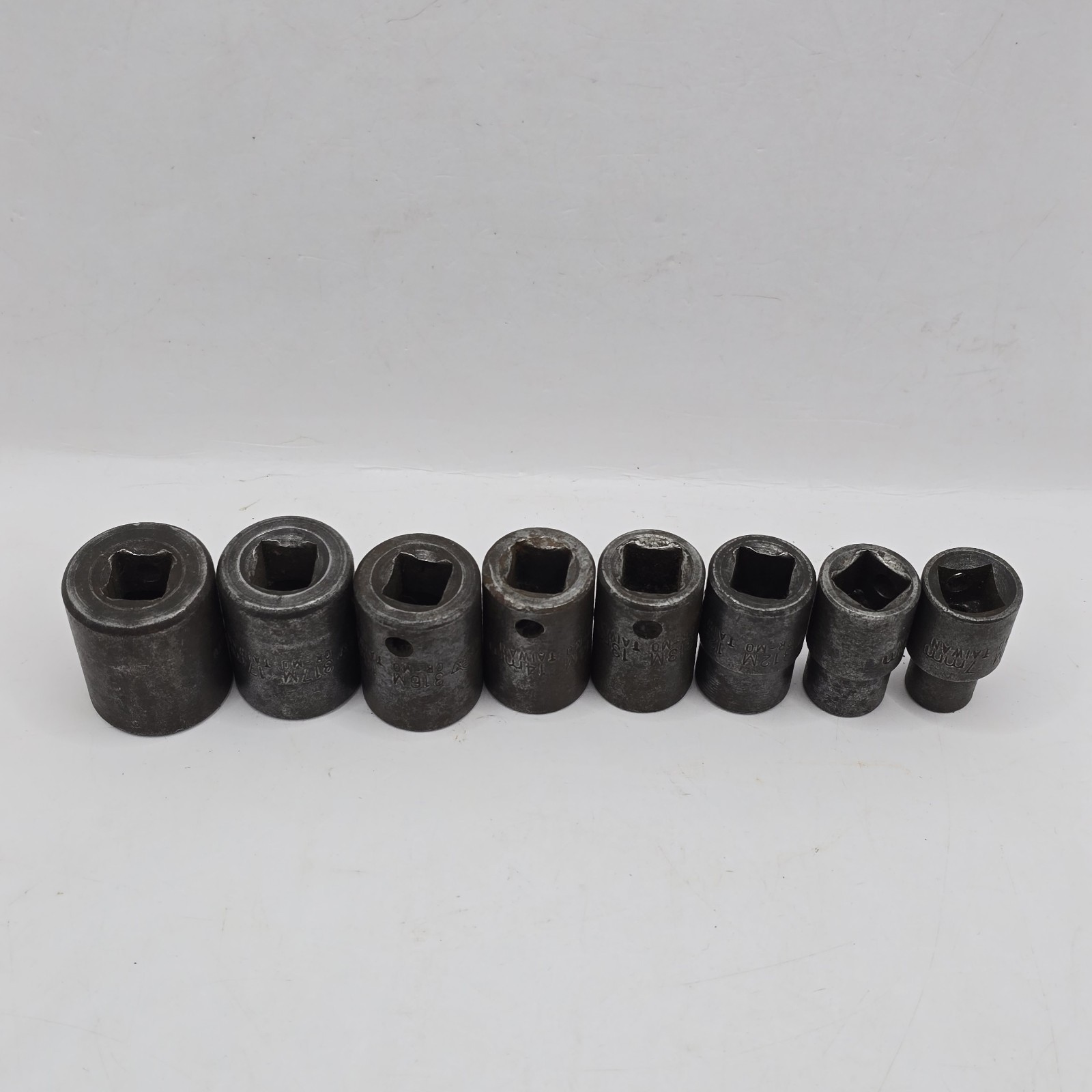 Sunex Impact Sockets Lot Of 8 – 18mm, 17mm, 16mm, 14mm, 13mm, 12mm, 10mm, 7mm
