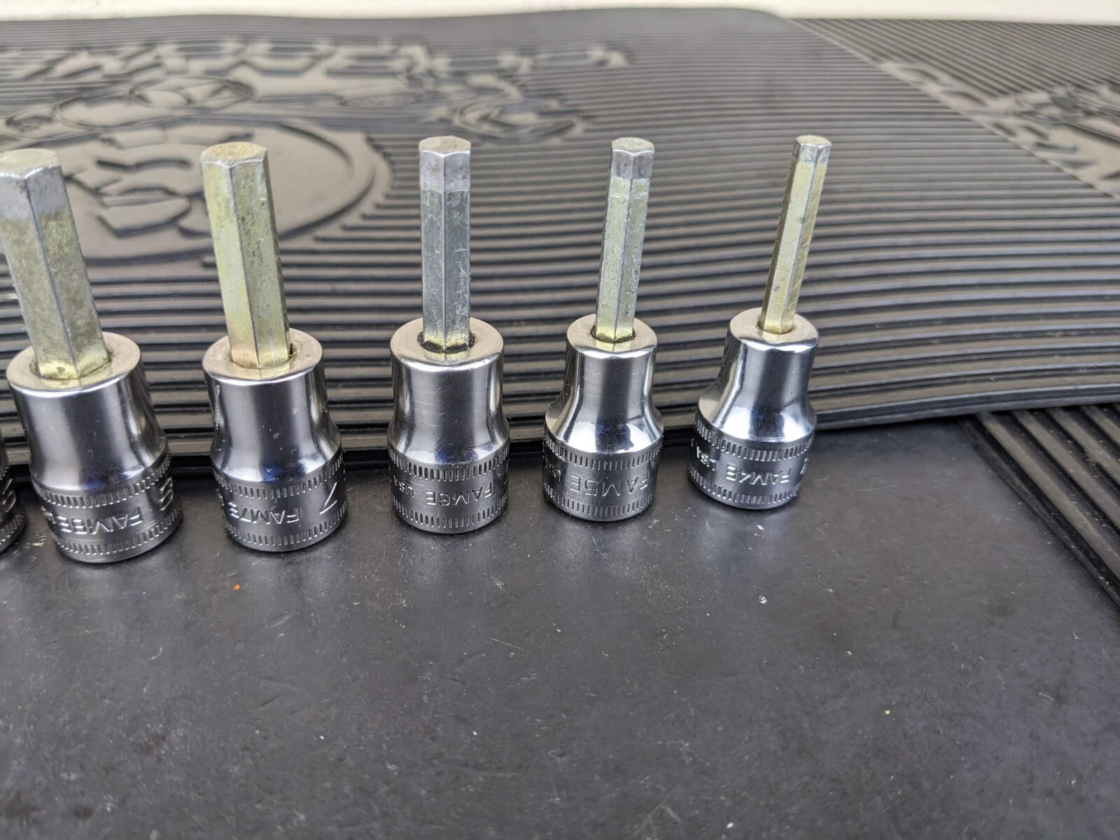 #be218 Snap-On 11pc Metric Hex Allen Socket Set 3/8″ Drive 4mm to 14mm 211EFAMY