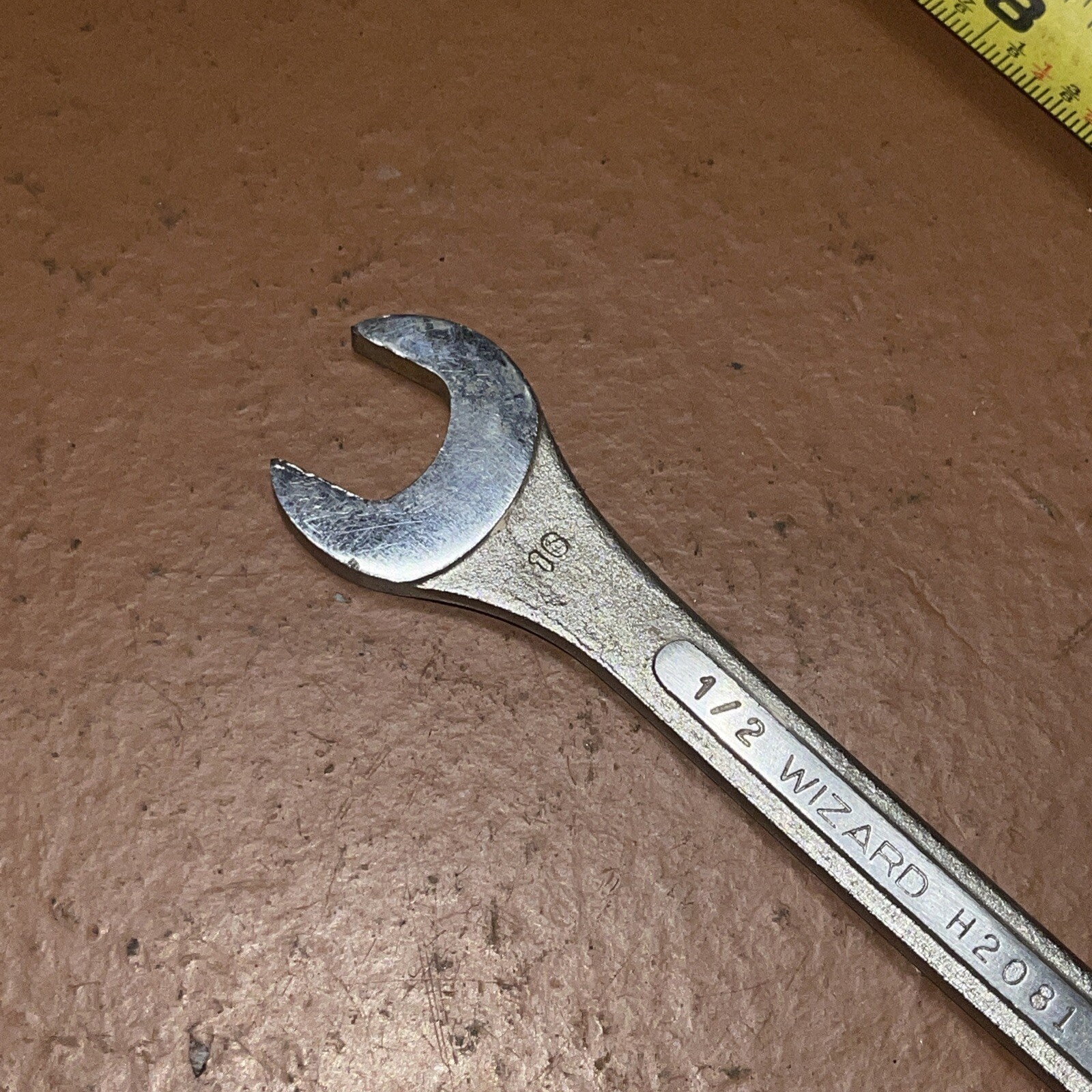 Wizard USA H2081 1/2 in X 7/16 in SAE Open Face Wrench Vintage