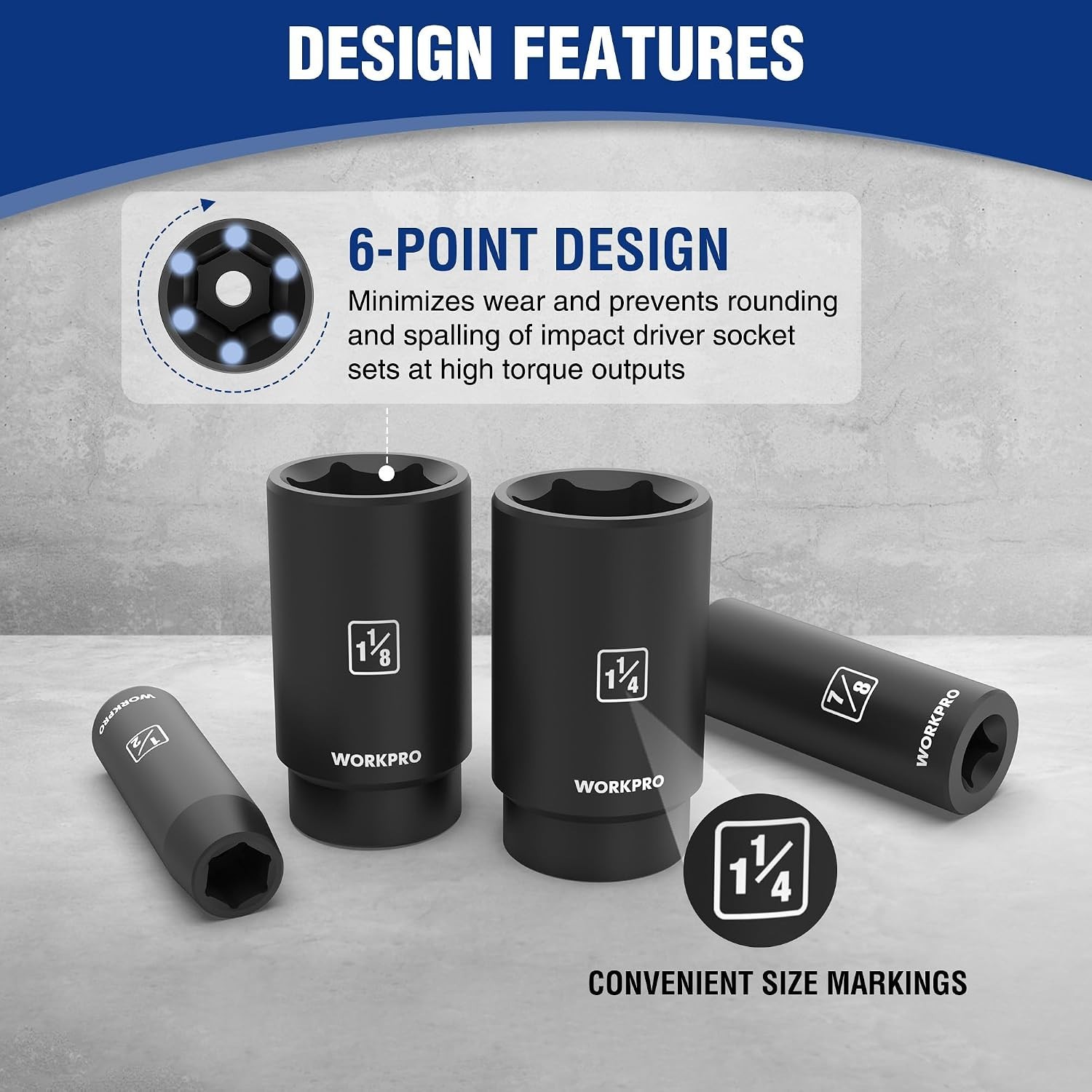 Comprehensive 1/2″ Drive Deep Impact Socket Set – 20 Pieces for All Projects