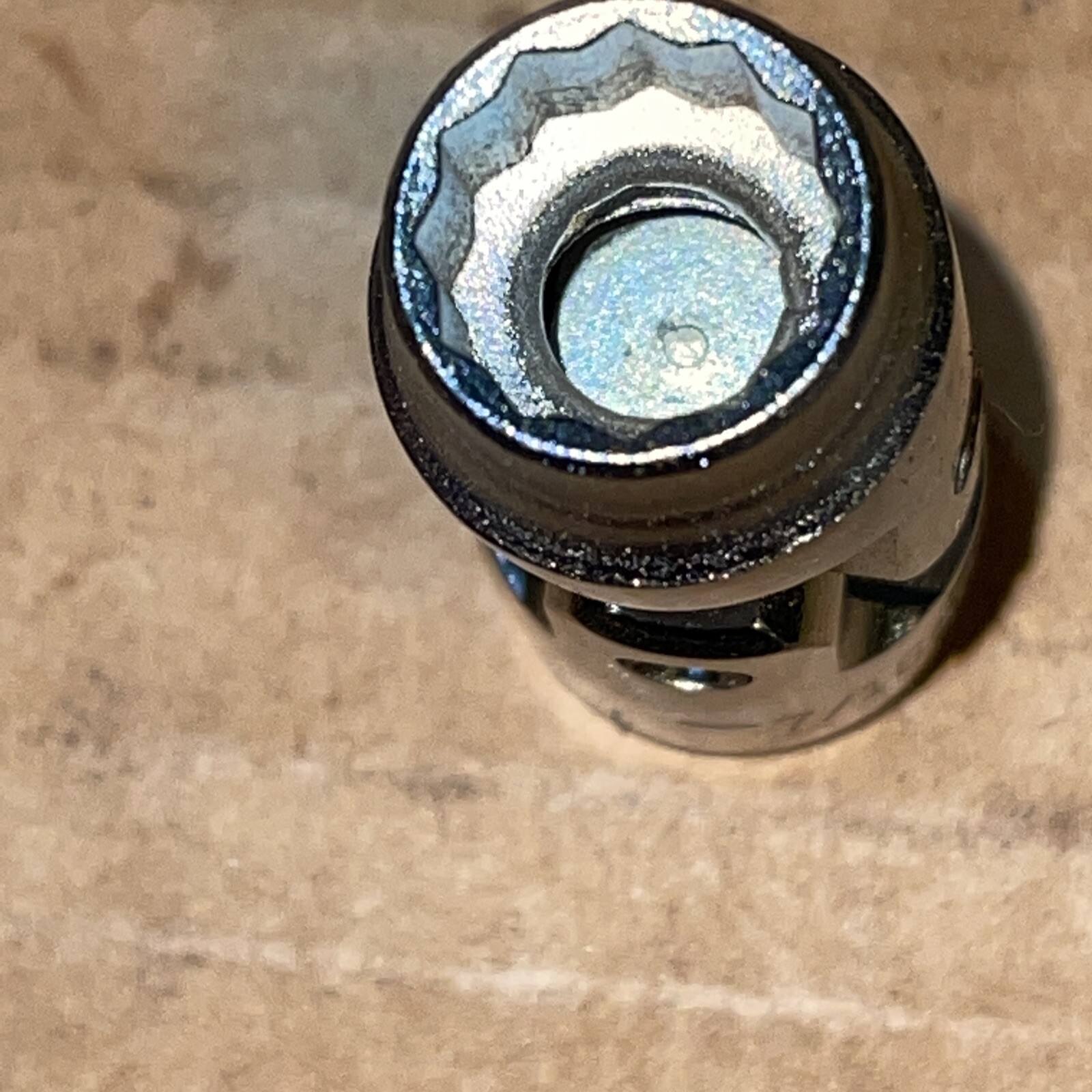 NOS Thorsen USA 414J 7/16 in SAE 3/8 Drive 12 Point wobble Swivel Socket