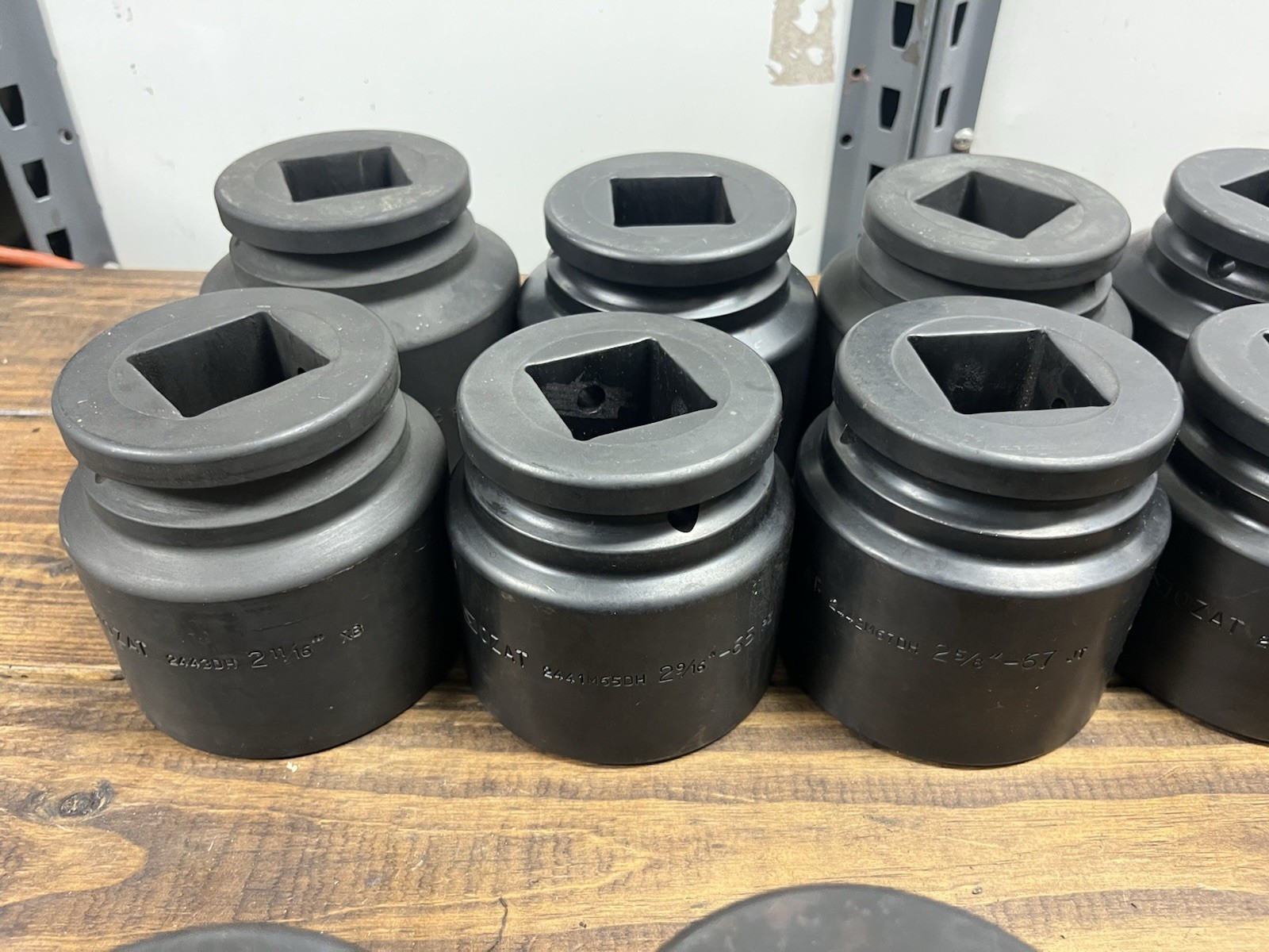 OZAT 2″–3″ 12 Point Impact Socket Set & Adapters 1.5″ Drive SAE Excellent 20 pcs