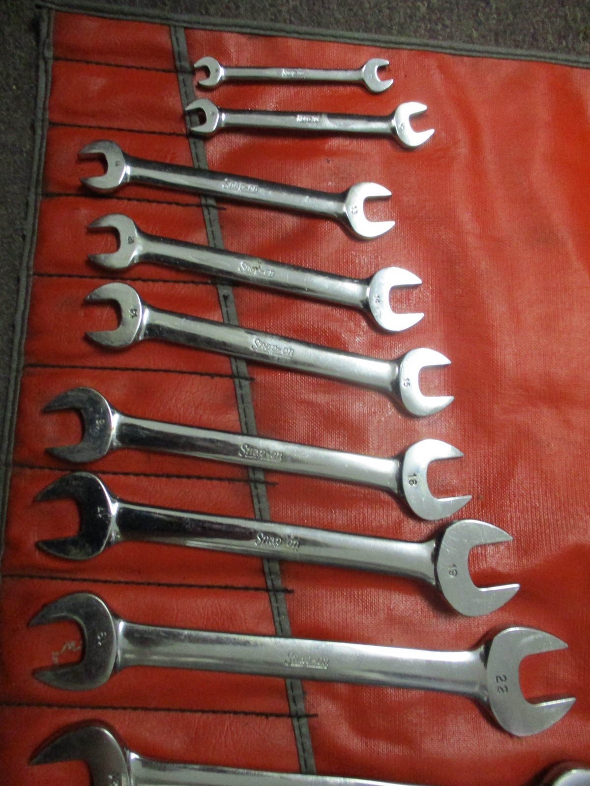 Snap on 11pc VOM Series 6mm to 32mm Double Open End Wrench Set USA