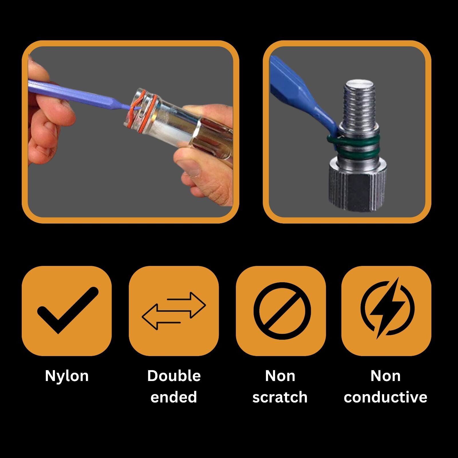 Nylon O Ring Pick & Hook Tool Set – Twin Pack | Non-Metal, Precision Car Tools