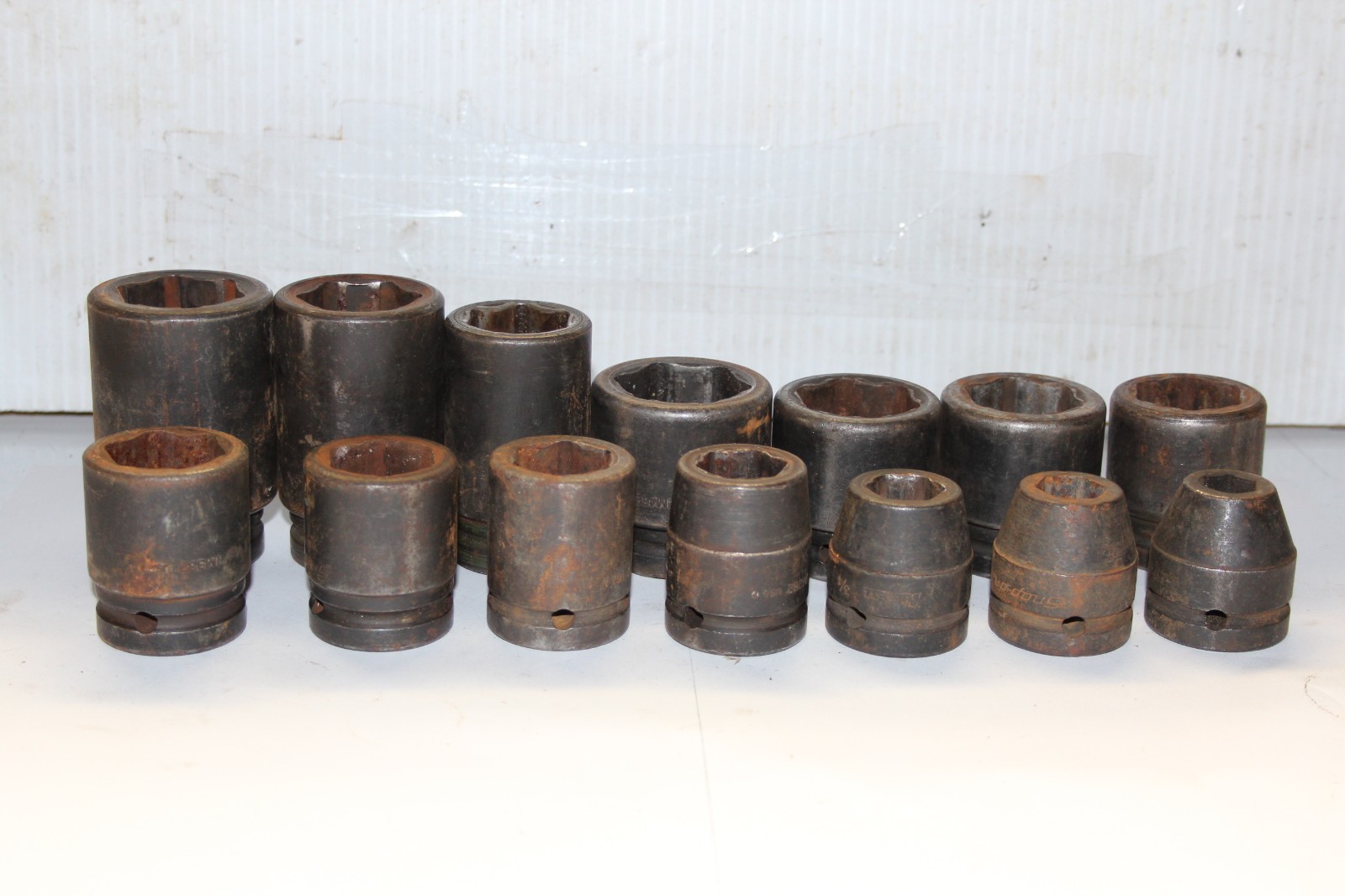 Snap-on 3/4″ Drive SAE 6-Point Impact Socket Set 14 Piece Deep & Shallow Set USA