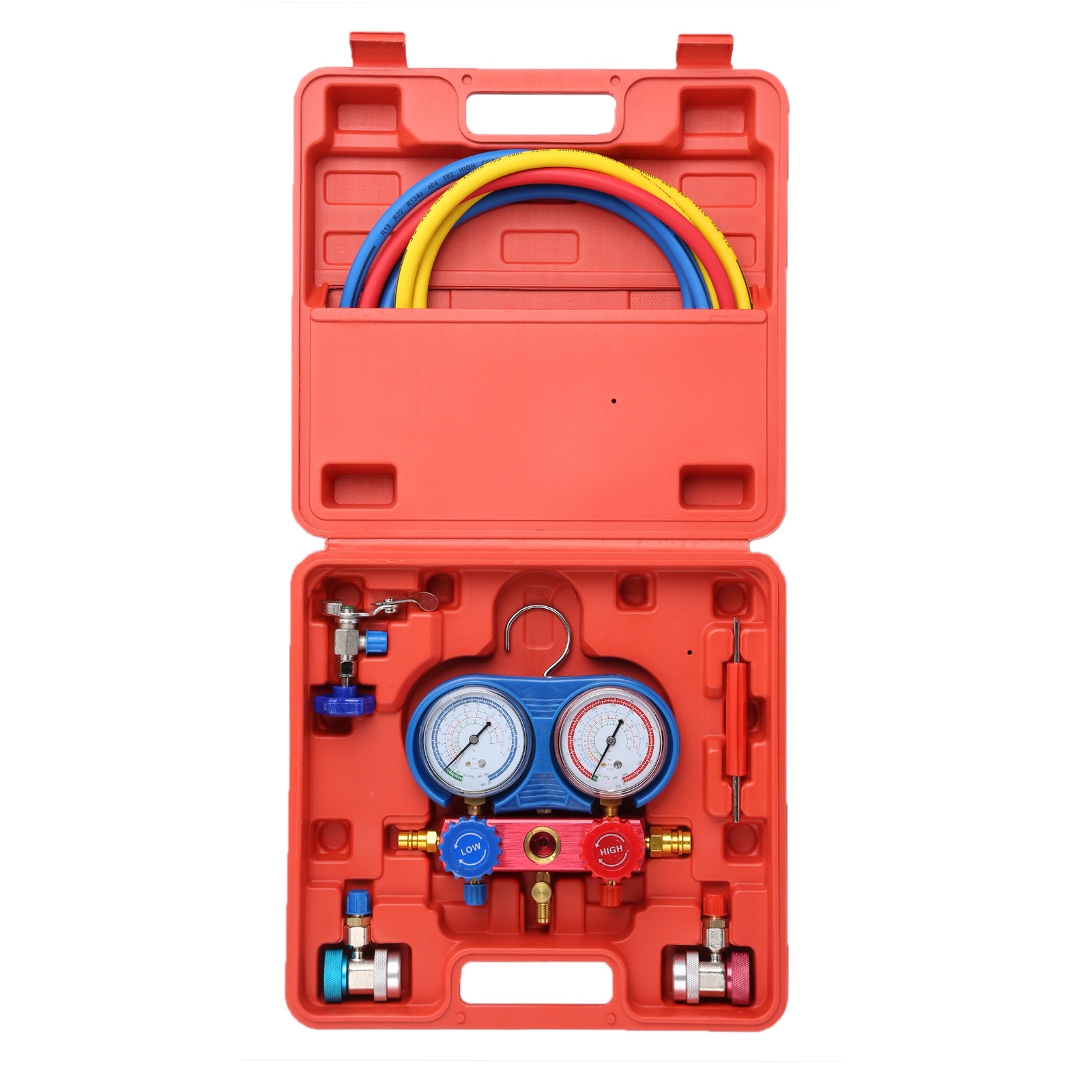 For Car R134A Air Conditioning Refrigeration Manifold Gauges With 60″ Hoses US