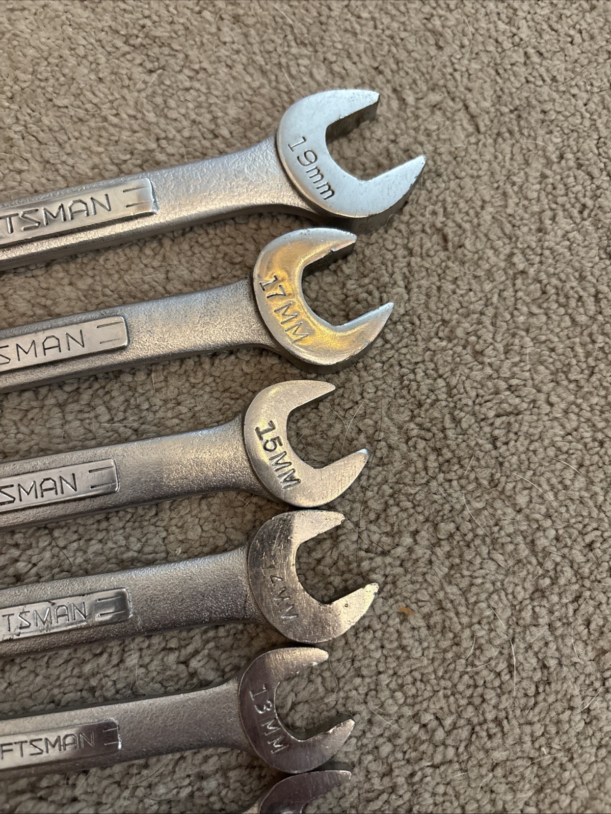 Vintage Craftsman 9pc. Metric Combination Wrench Set 9mm-19mm. NO 18mm Or 16mm