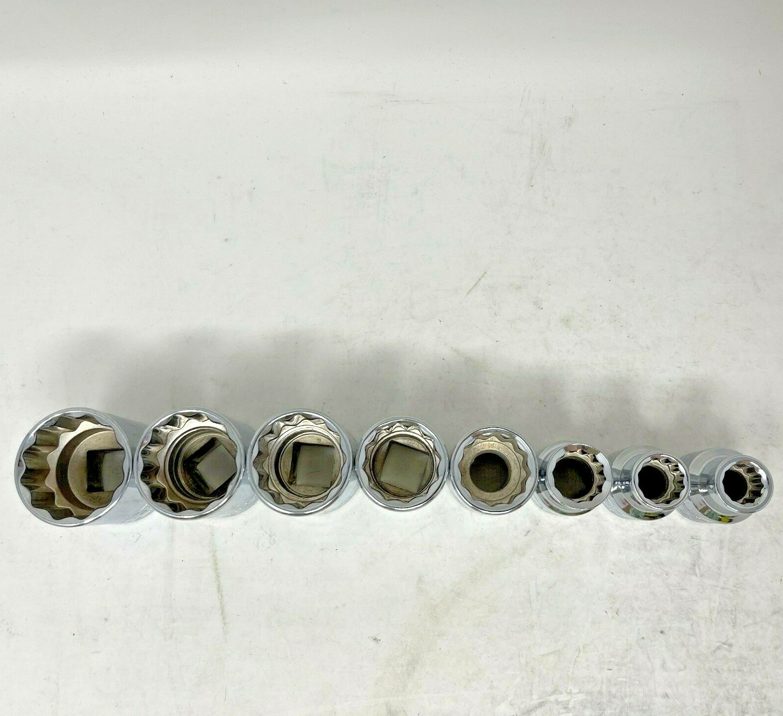 SK Tools 12Pts 1/2” Drive 8 Socket Set 40212 3/8″ To 40132 1″ New Old Stock SAE