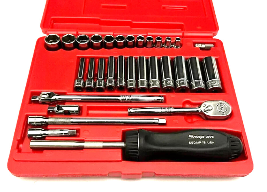 NEW Snap-on™ 1/4″ drive 31-pc 131TMPB 6-point METRIC General Service Set Sealed