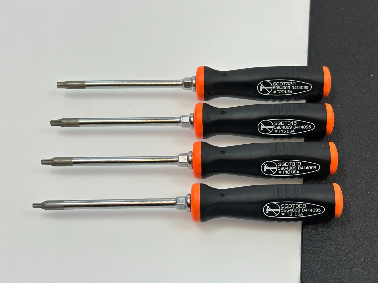🇺🇸 Snap-on USA SGTX40O Mini TORX Soft Grip Screwdriver Set T8, T10, T15 & T20