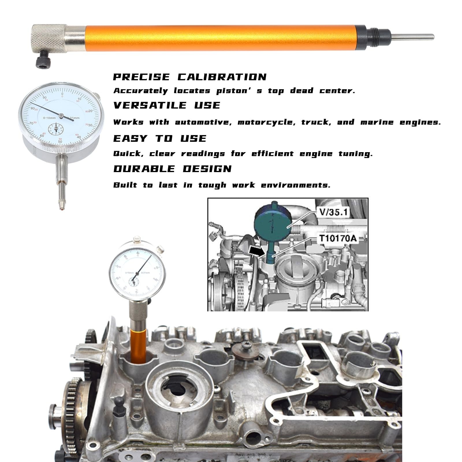 31PCS Engine Timing Tool Kit for Audi VW VAG EA888 1.8T 2.0T, Carry Case & Glove