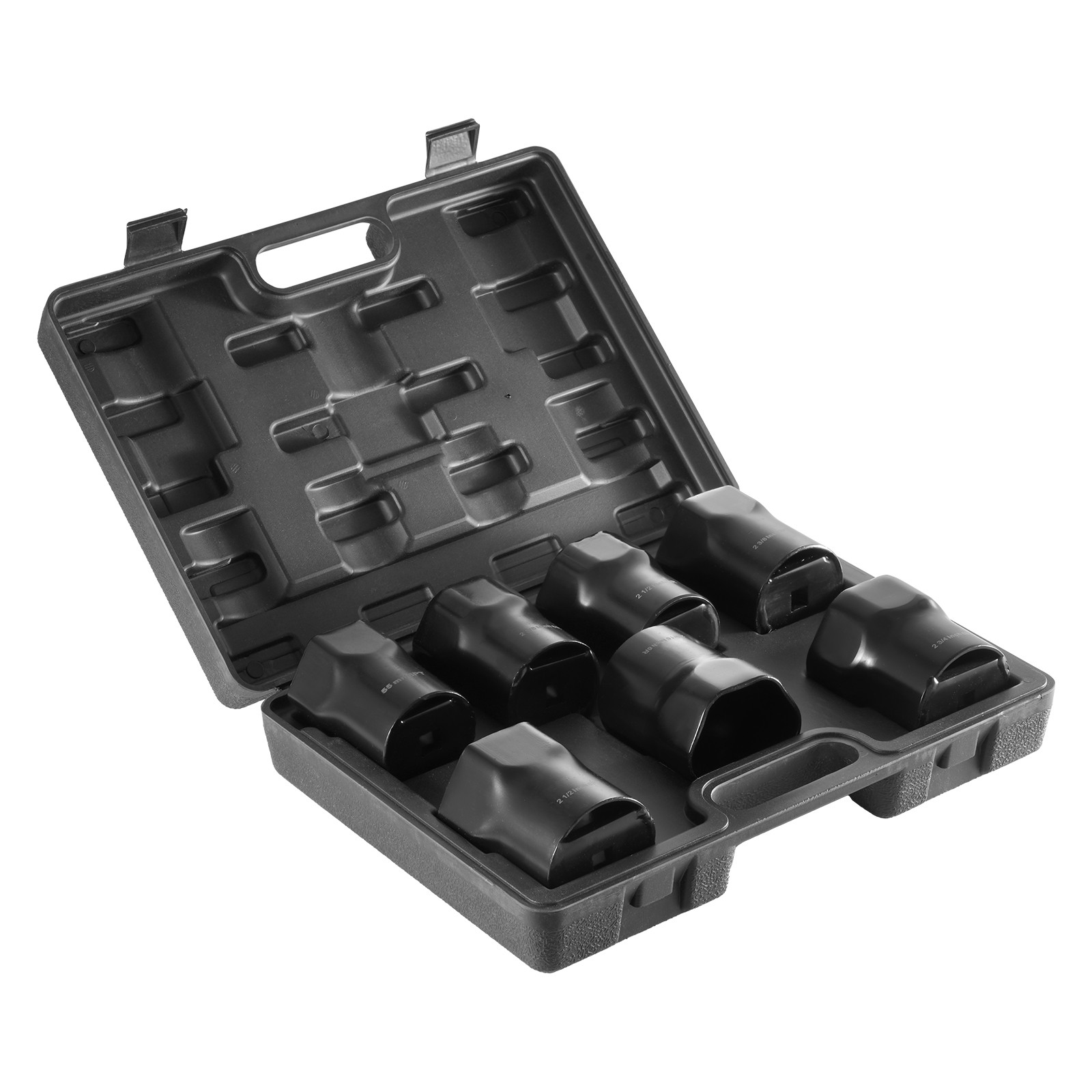 Uimoso 7-Piece Wheel Bearing Locknut Socket Set, SAE & Metric, 1/2-Inch Drive