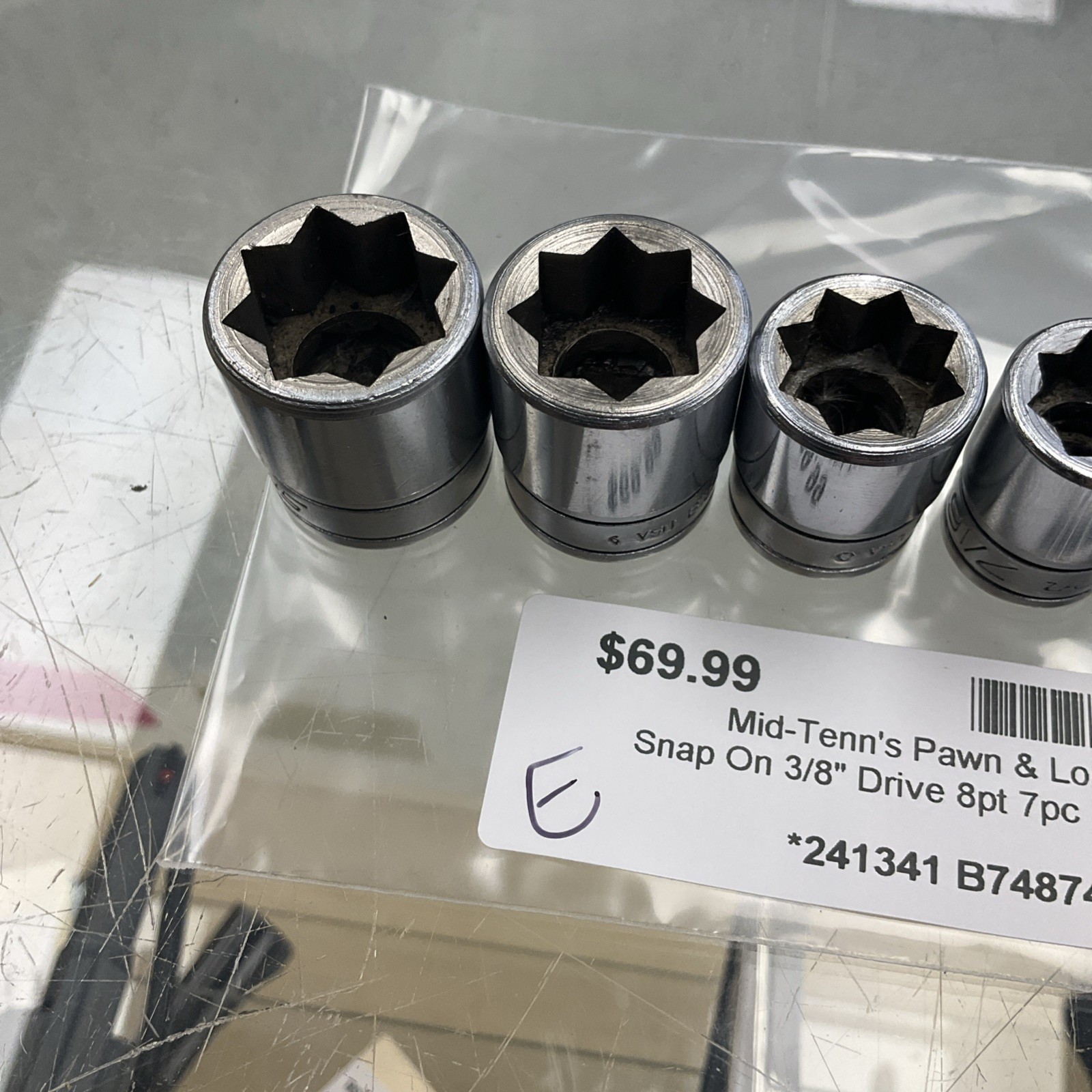 Snap On 3/8″ Drive 8pt 7pc Double Square Socket Set 241341