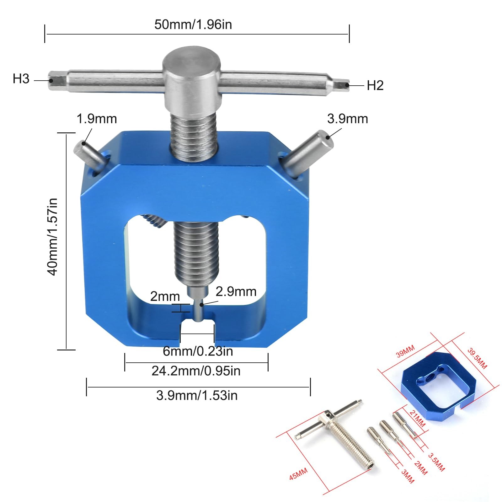 ZLXHDL Mini Gear Pullers, RC Pinion Bearing Puller Stainless Steel Small Gear Pu