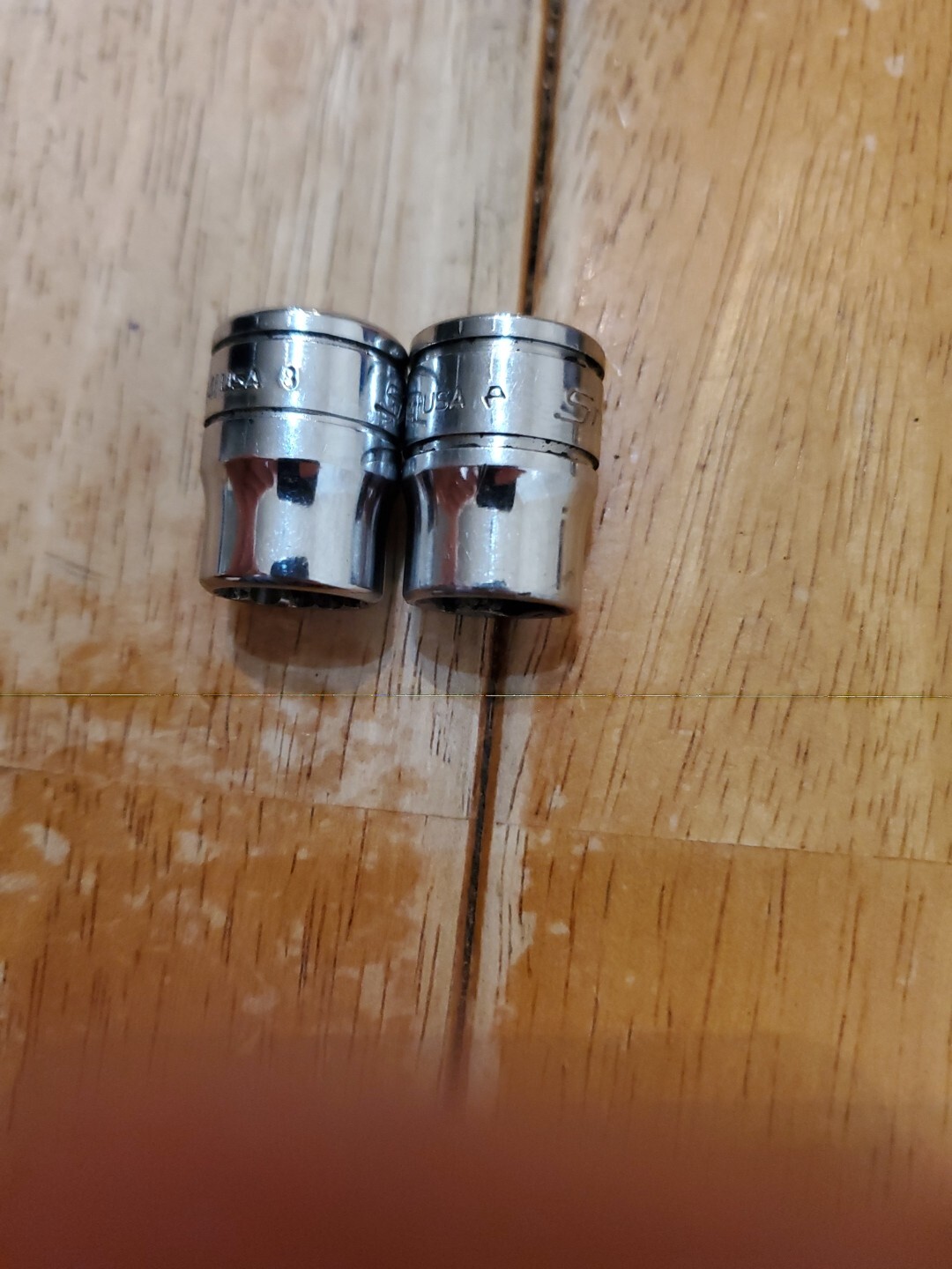 Snap On 3/8″ Drive 7/16″ 6&12PT SAE Shallow Chrome Sockets Lot Of 2