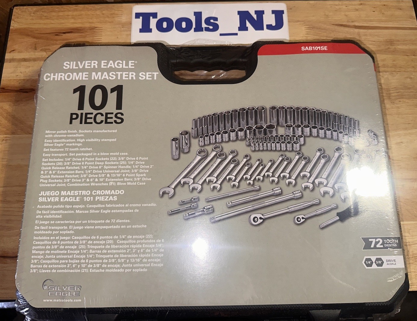 Matco Tools Chrome Master set Silver Eagle 101 Piece Chrome Set SAB101SEA
