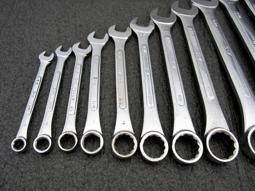 Vintage S-K Tools 13pc SAE Combination Wrench Set 1/4″ to 1″ SK USA