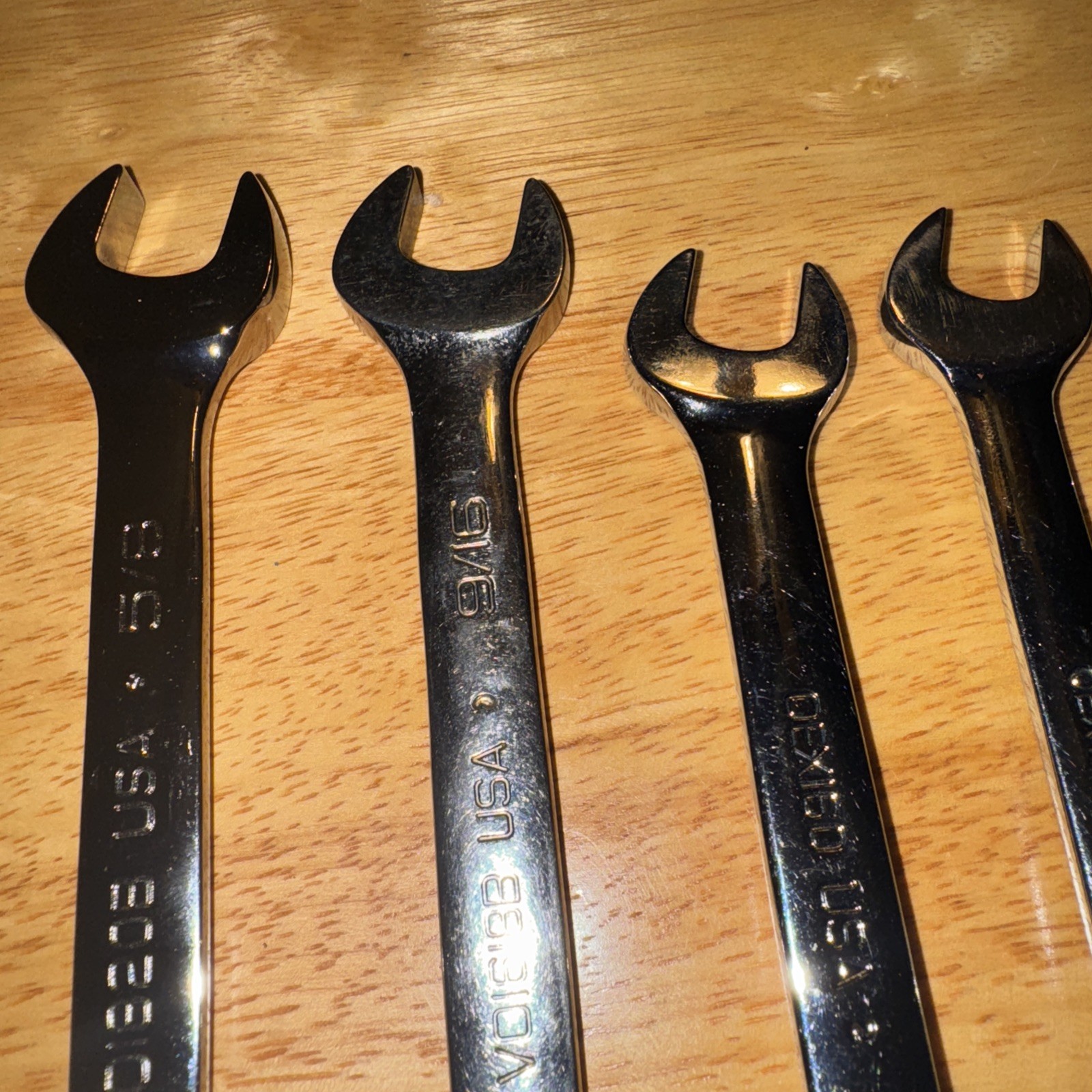 Snap-On Combination Wrench Lot USA Chrome Professional Mechanic Tool