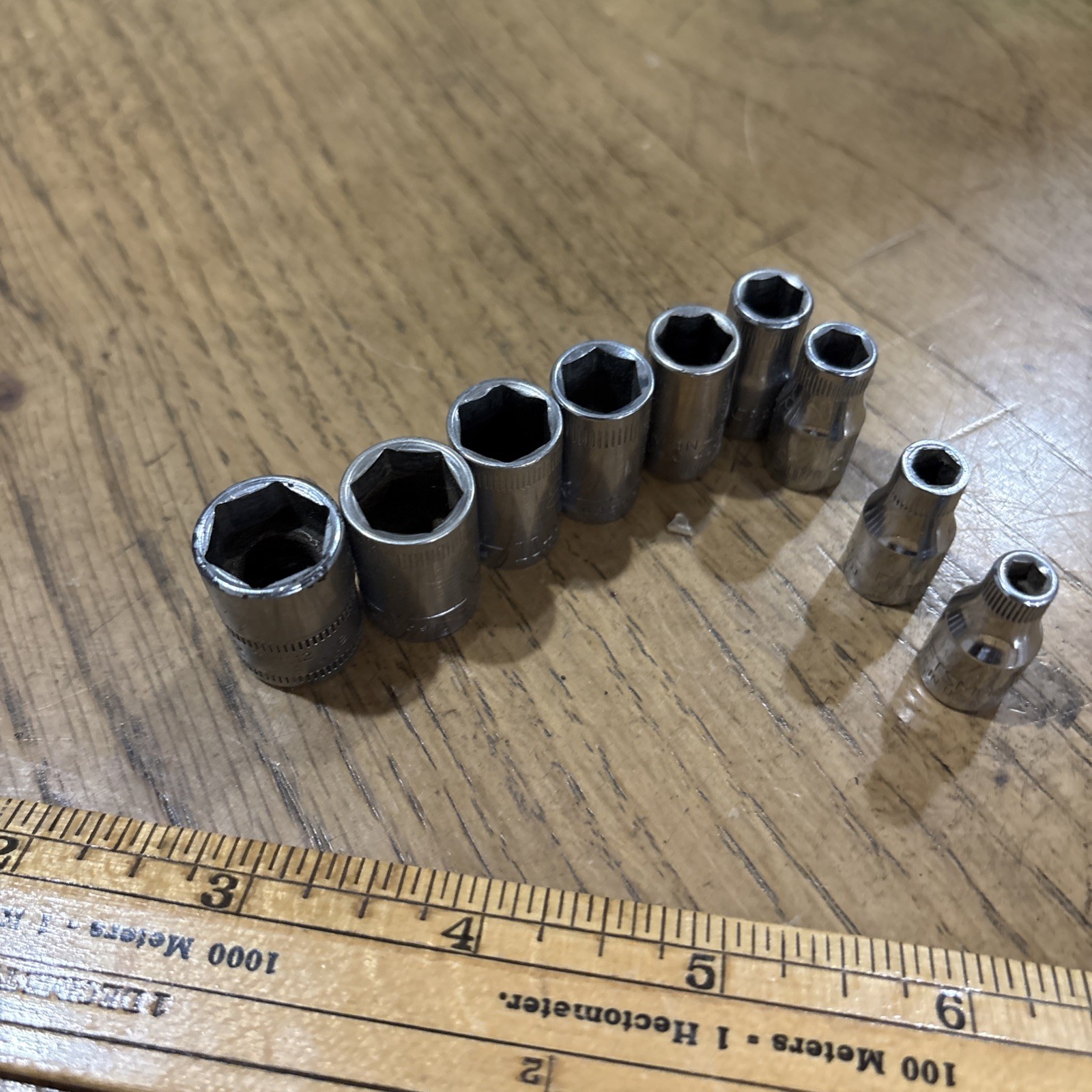 1/4” Dr Metric Socket Set 4-11mm Craftsman + 12mm Snap-on