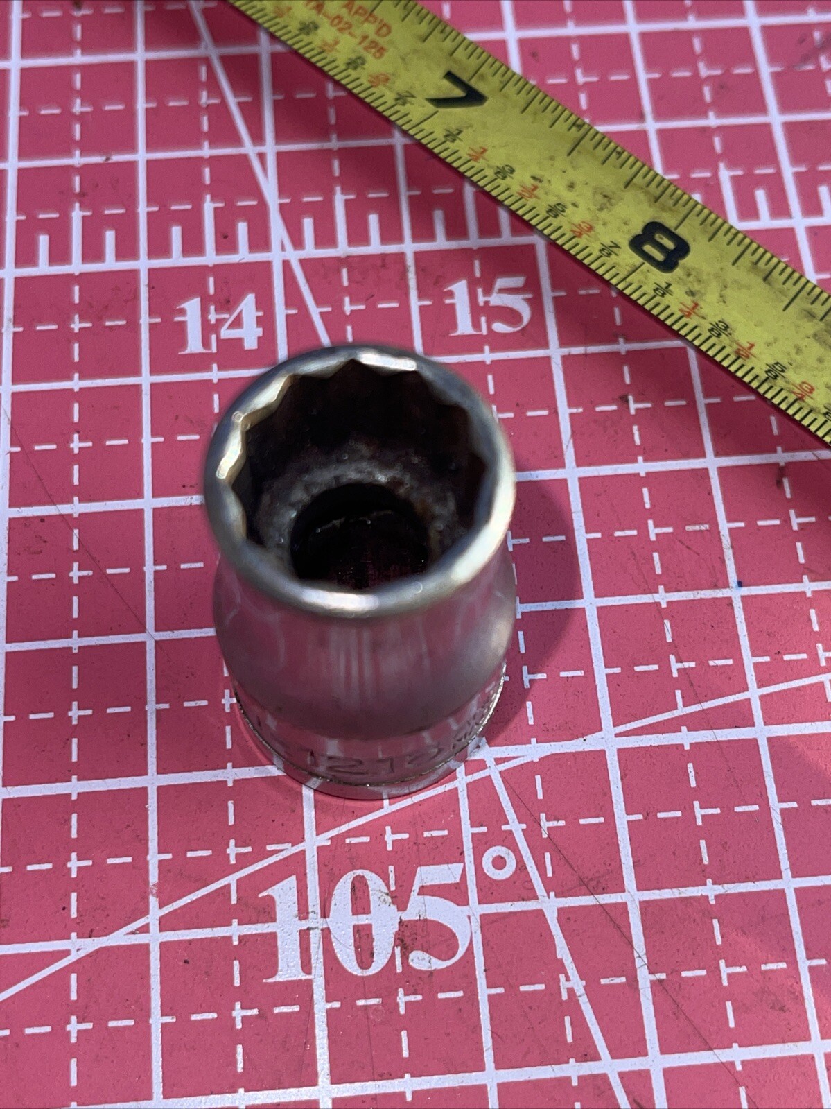 Vintage Armstrong USA ST1218 9/16 In SAE 1/2 Drive 12 Point Socket Armaloy
