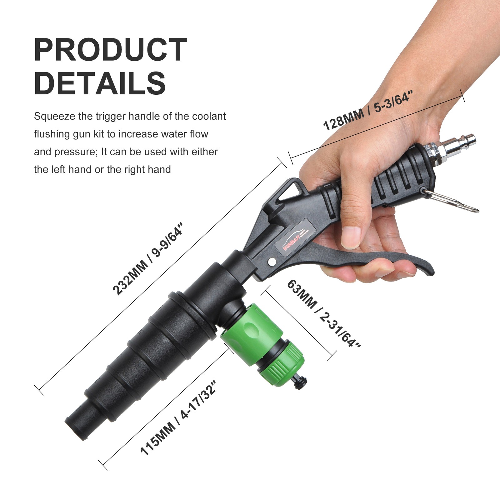 Coolant System Flush Gun Cooling System Coolant Hose Radiator Tool Water stopper