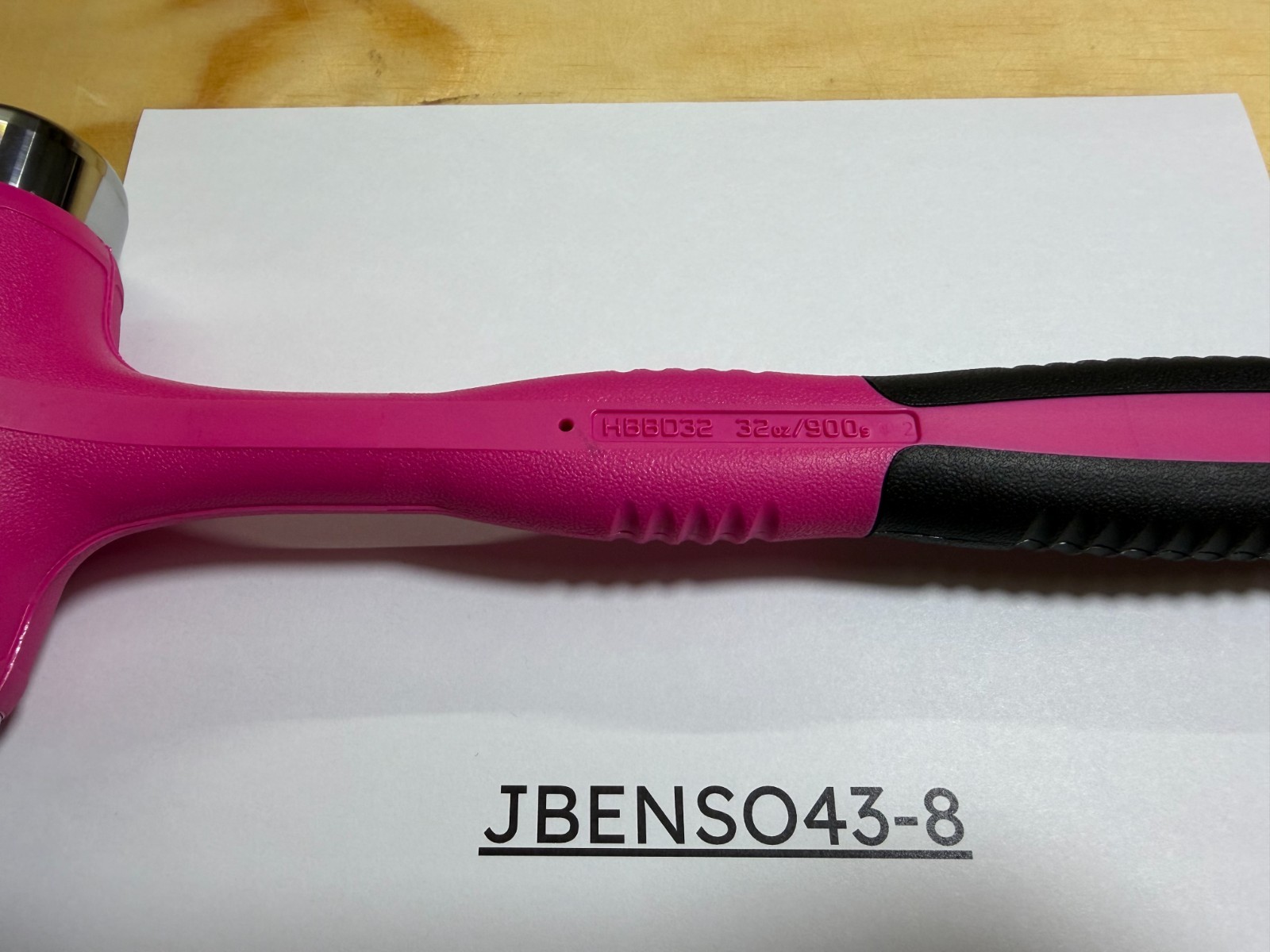 Snap-on Tools NEW ELECTRIC PINK 32oz / 900g Soft Grip Dead Blow Hammer HBBD32EP