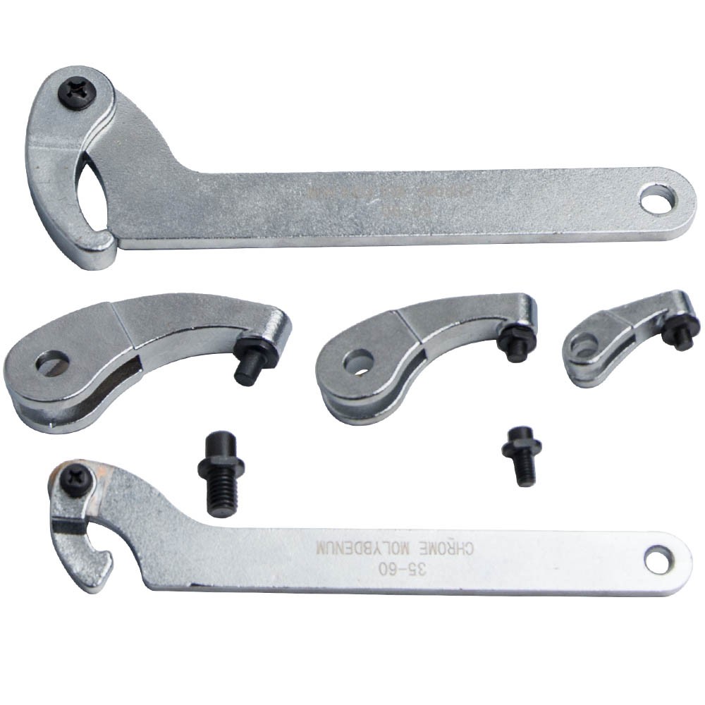 Hook Spanners Pin Adaptors Wrench Adjust Lock Nut Rings Bearings Tool Kits New