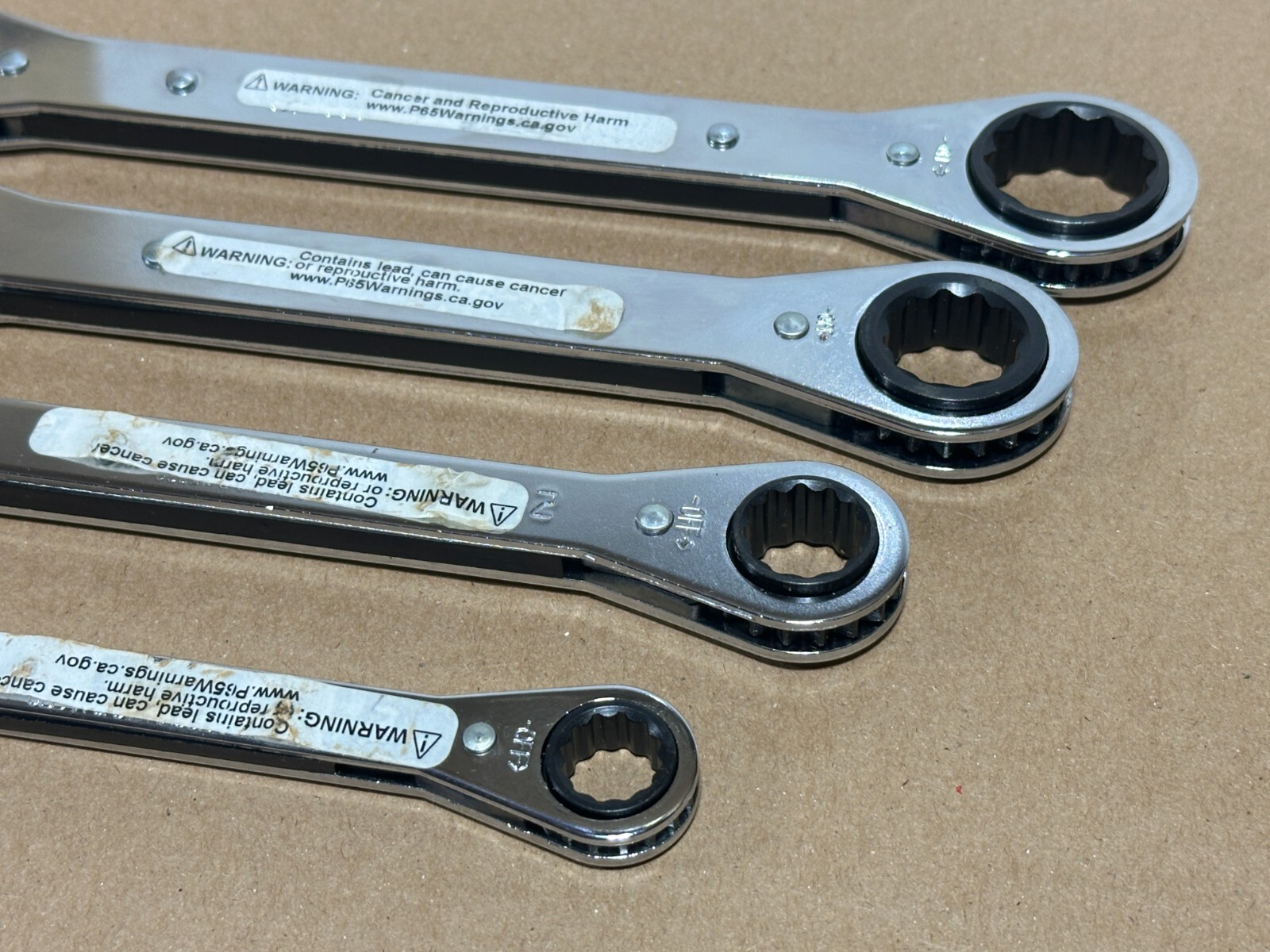 NEW Proto Tools USA 4pc 3/8-7/8” SAE Ratcheting Box End Wrench Set, 12 Point
