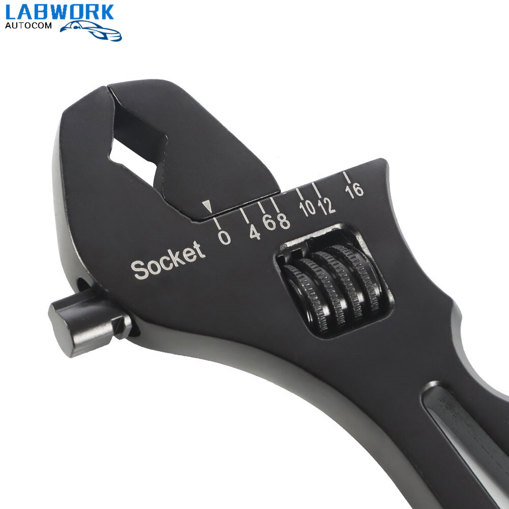 For Hose End Fitting 3AN-16AN Black Adjustable Wrench Aluminum Tool Spanner