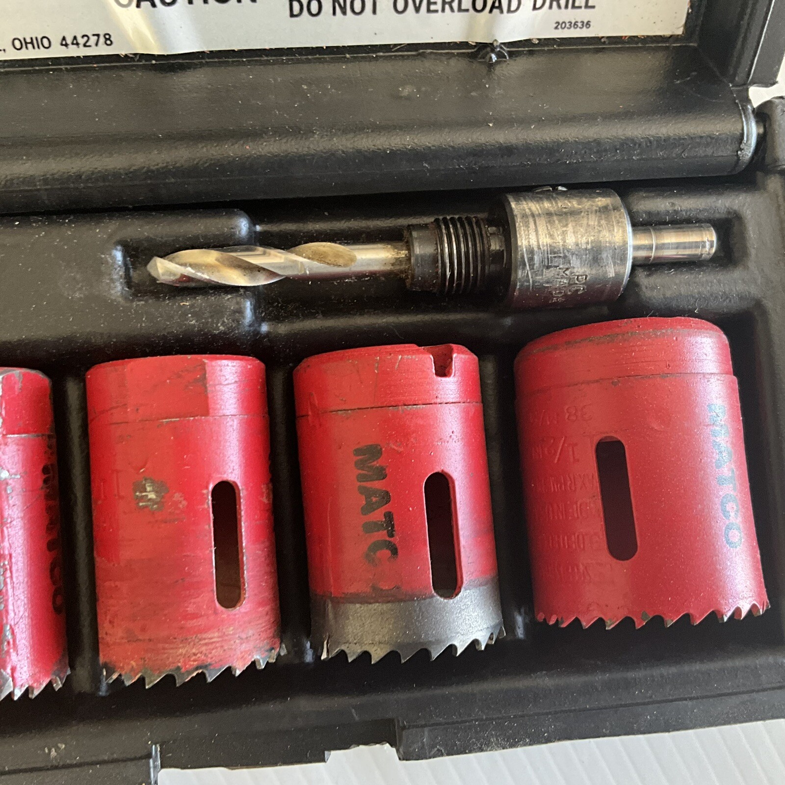 Matco Tools RC 9595 Hole Saw Kit Drill 7/8″ to 1-1/2″ Holesaw 7pc USA