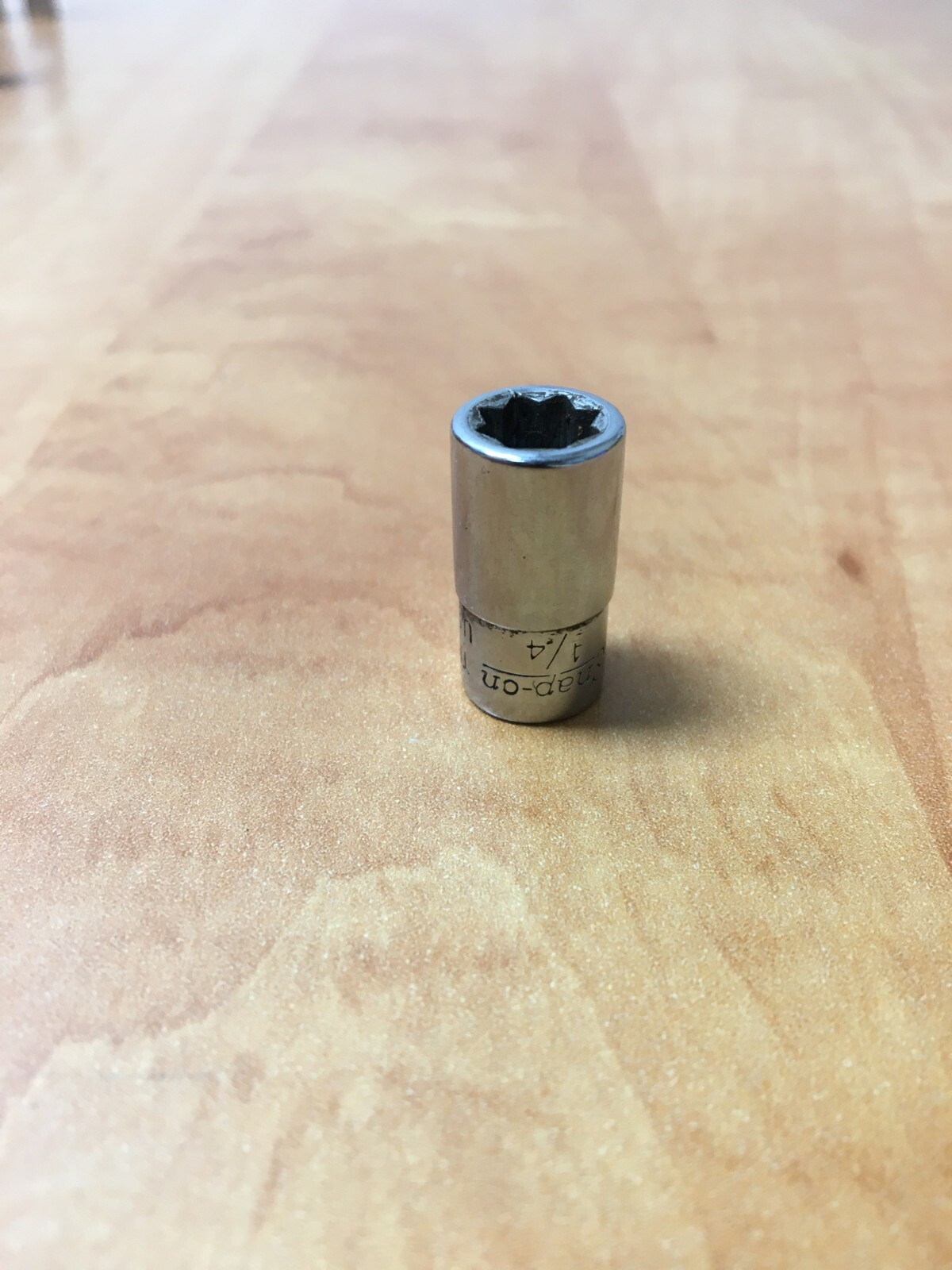 Snap On Tools 1/4” Drive 8 Point Double Square 1/4” Shallow Socket TM408 1969