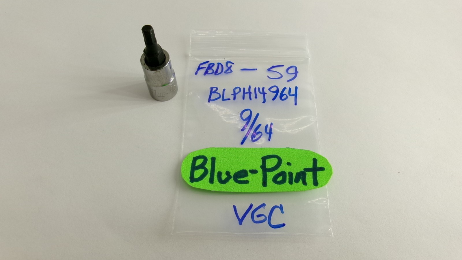 Blue-Point tools 1/4″ drive 9/64″ HEX/ALLEN Socket BLPH1964 Nice!