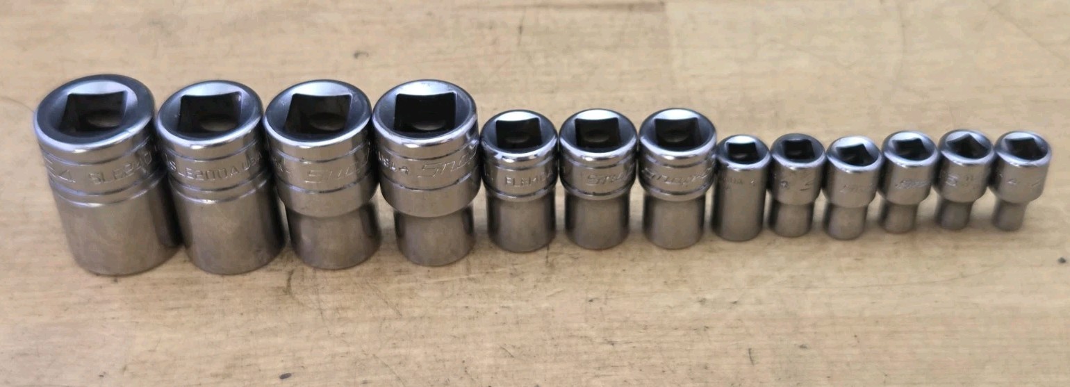 New Snap On 213AFLEY- 13 Pc Combination Drive Inverted TORX Shallow Socket Set