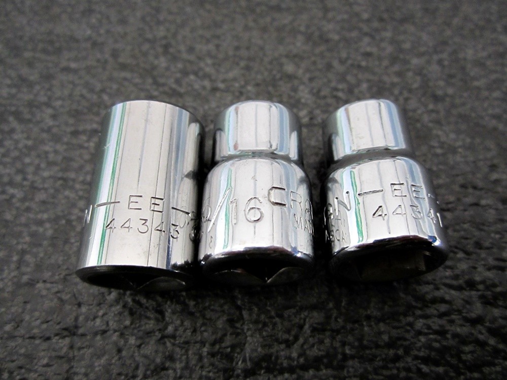 Vintage Craftsman 3/8″ Drive SAE 8pt Sockets 8 Point Made in USA