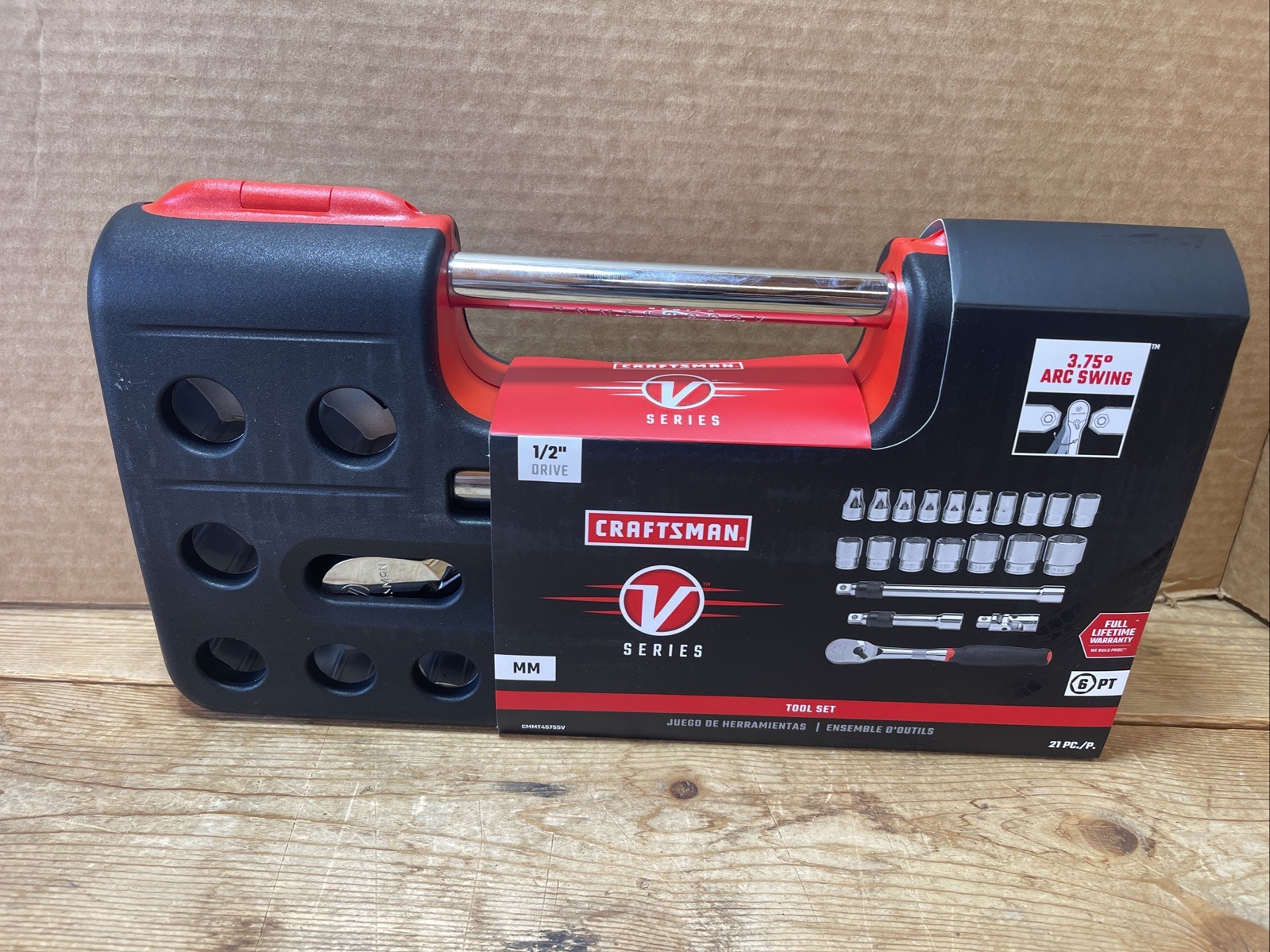 Craftsman V Series 21 Piece 1/2″ Drive Shallow Metric Socket Set CMMT45755V
