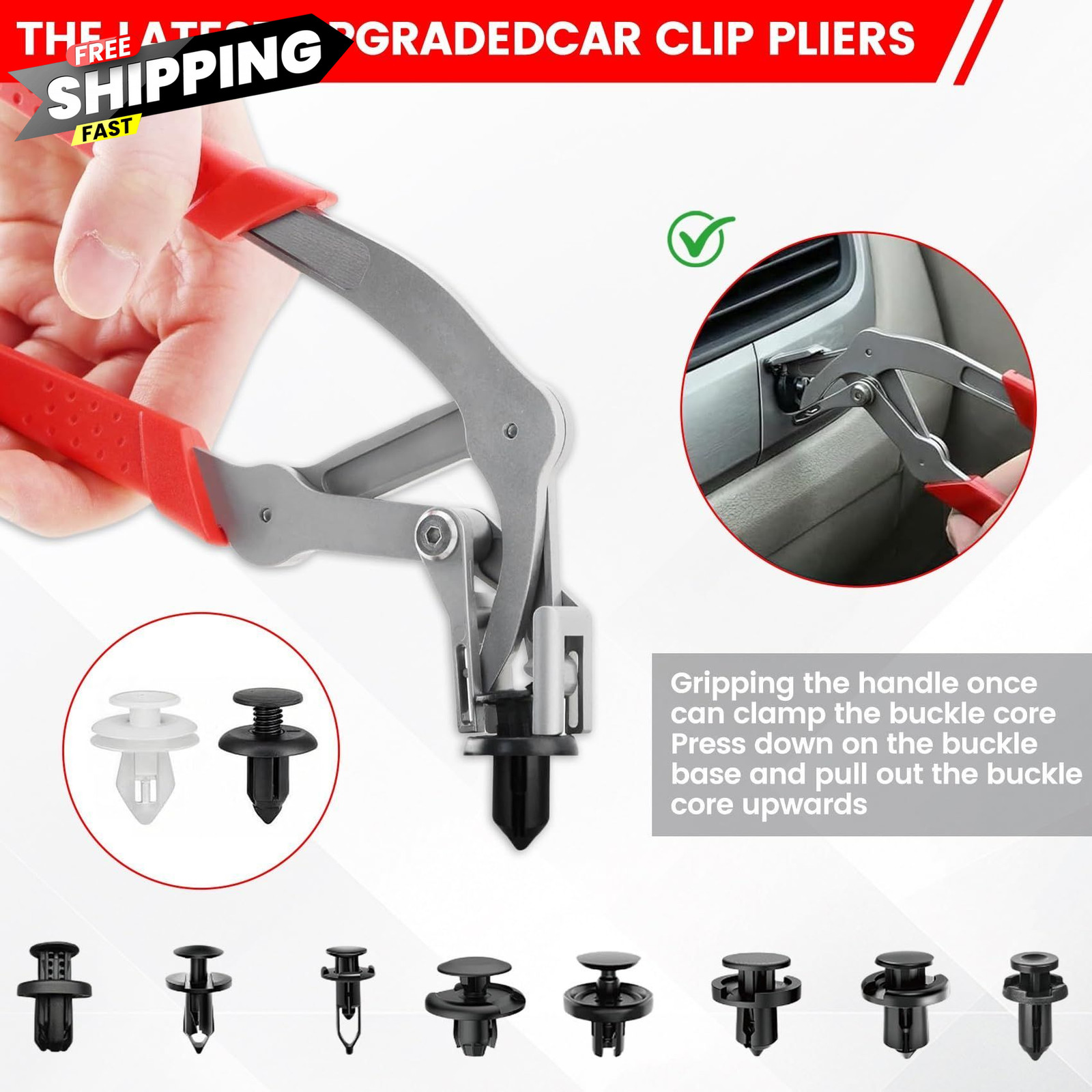 Car Clip Pliers, Panel Removal Tool, Professional Auto 1 Pc