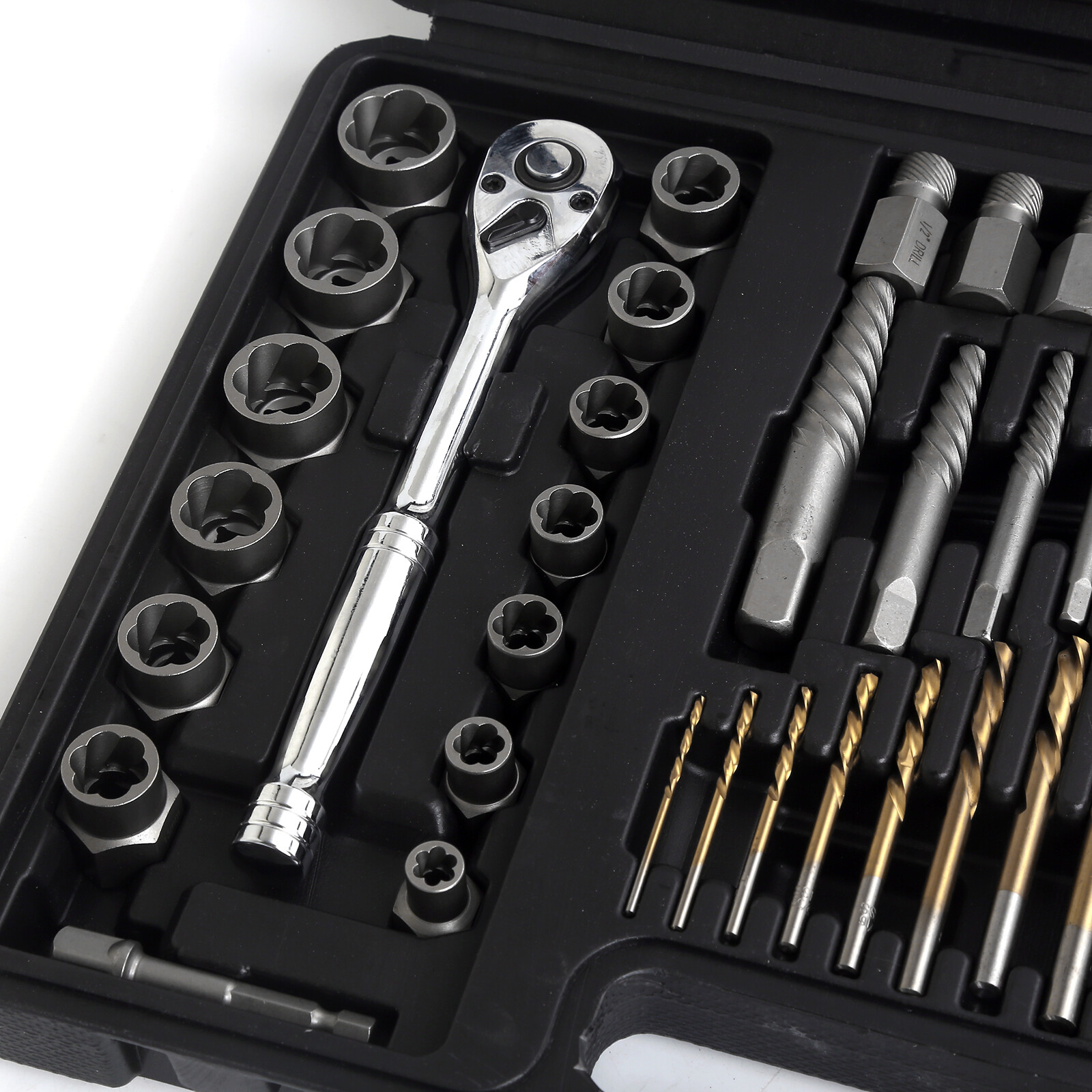 50pc Broken Studs / Bolts /Socket /Screw Extractor Removing Tool & Drill Bit Set