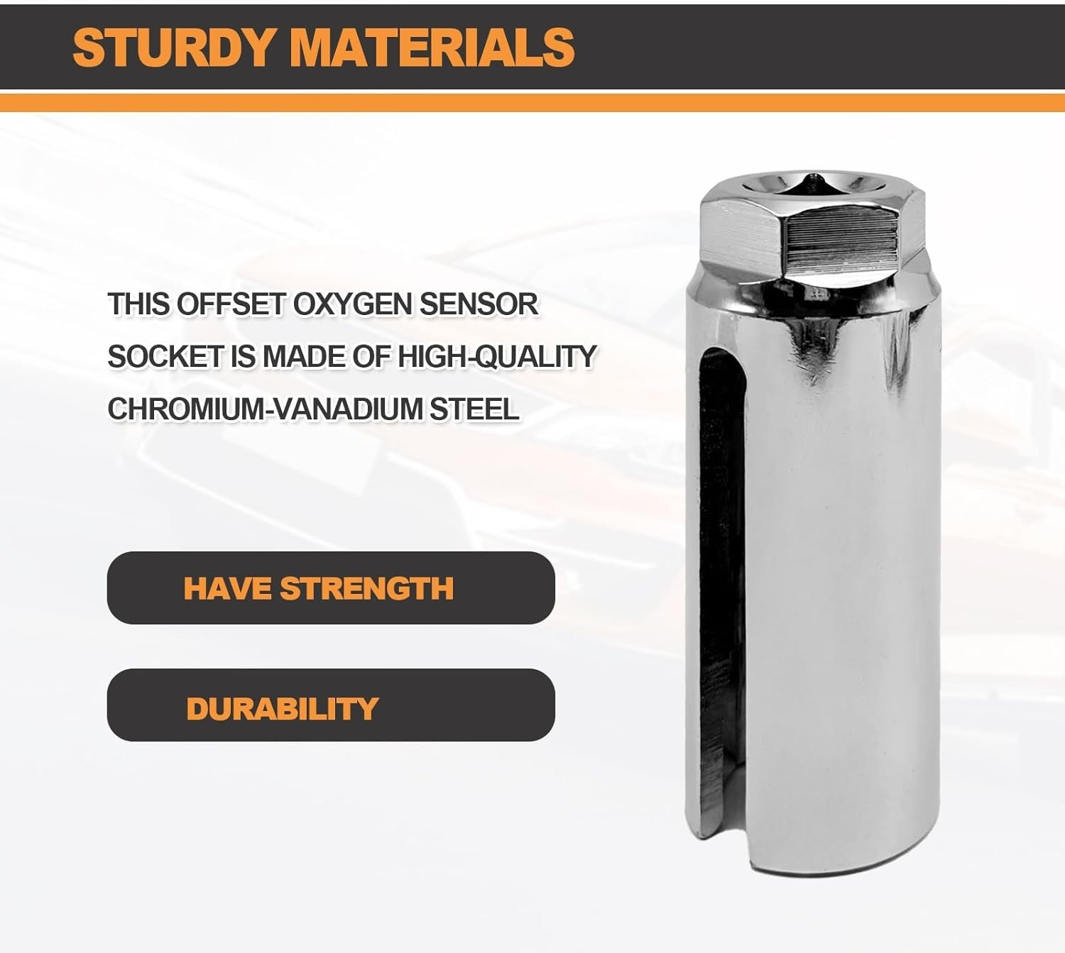 Chrome Molybdenum Oxygen Sensor Socket – Low Profile Design for Easy Access