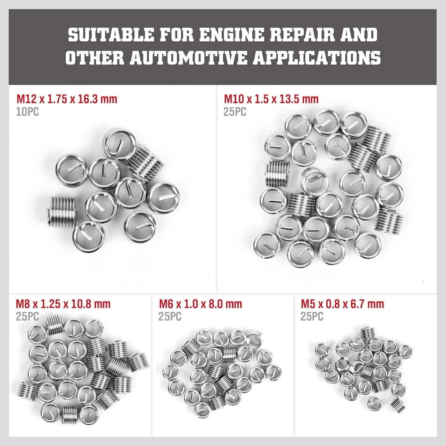 Metric Helicoil Thread Repair Kit 131-pc Set