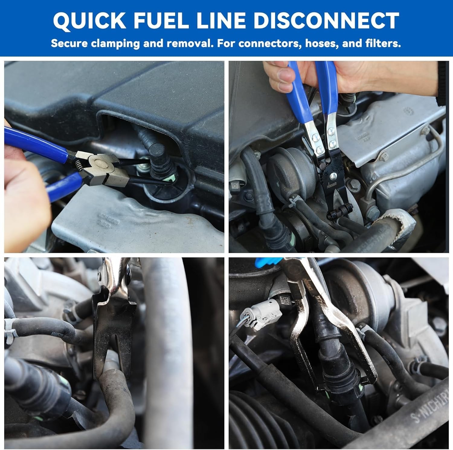 13-Piece Automotive Disconnect Pliers Set with Comfortable Grip & Storage Bags