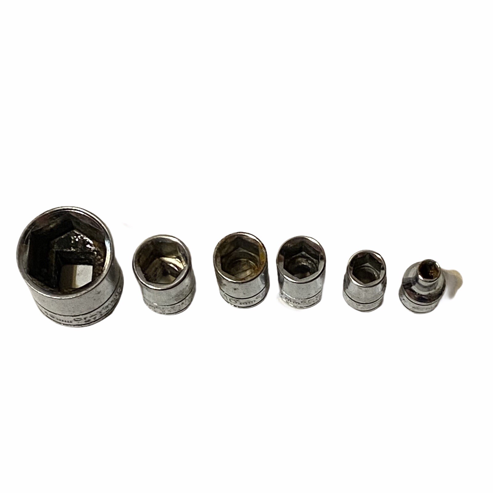 Metric CR-V 6 Point Sockets 11mm 10mm 9 7 4 19 Vintage