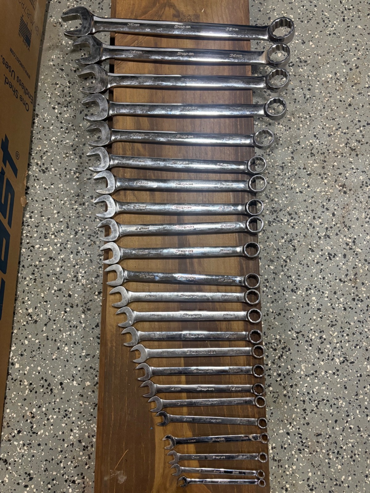 Snap-on OEXM SERIES 23 Piece 8mm-36mm Combination Wrench Set