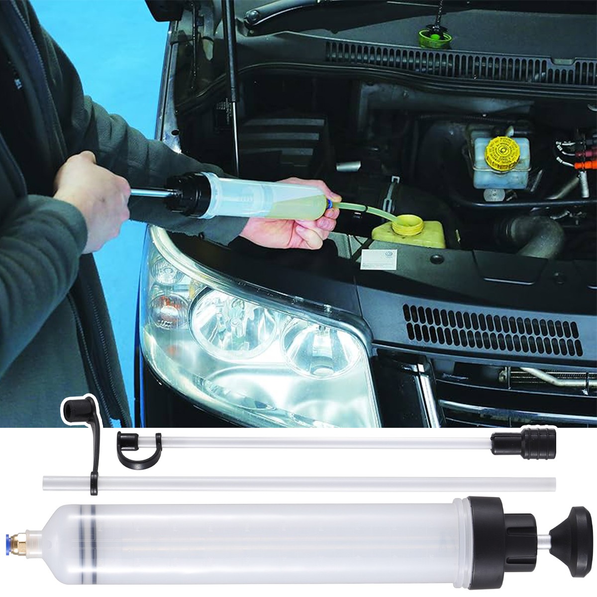 Auto 500cc Fluid Extractor Filling Syringe Transfer Liquid Pump Oil Extraction