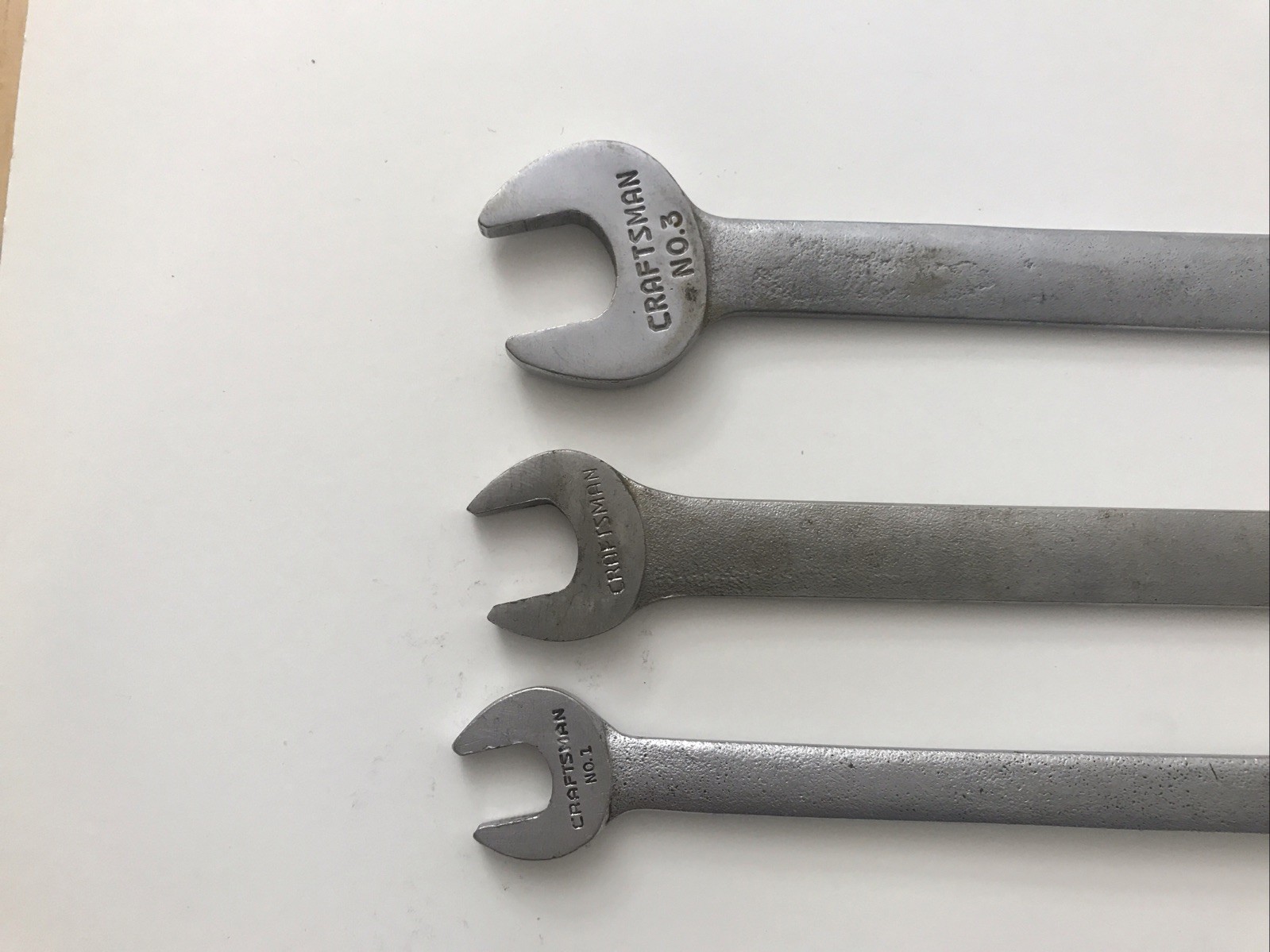 Vintage Craftsman V 3pc SAE Tappet Wrench Set USA 44475, 44472, 44473 READ DESC